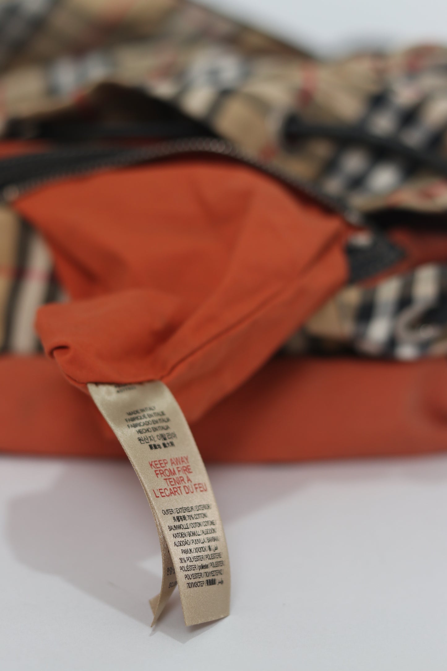 Burberry Beige/Black Vintage Check Nylon Large Rucksack Backpack