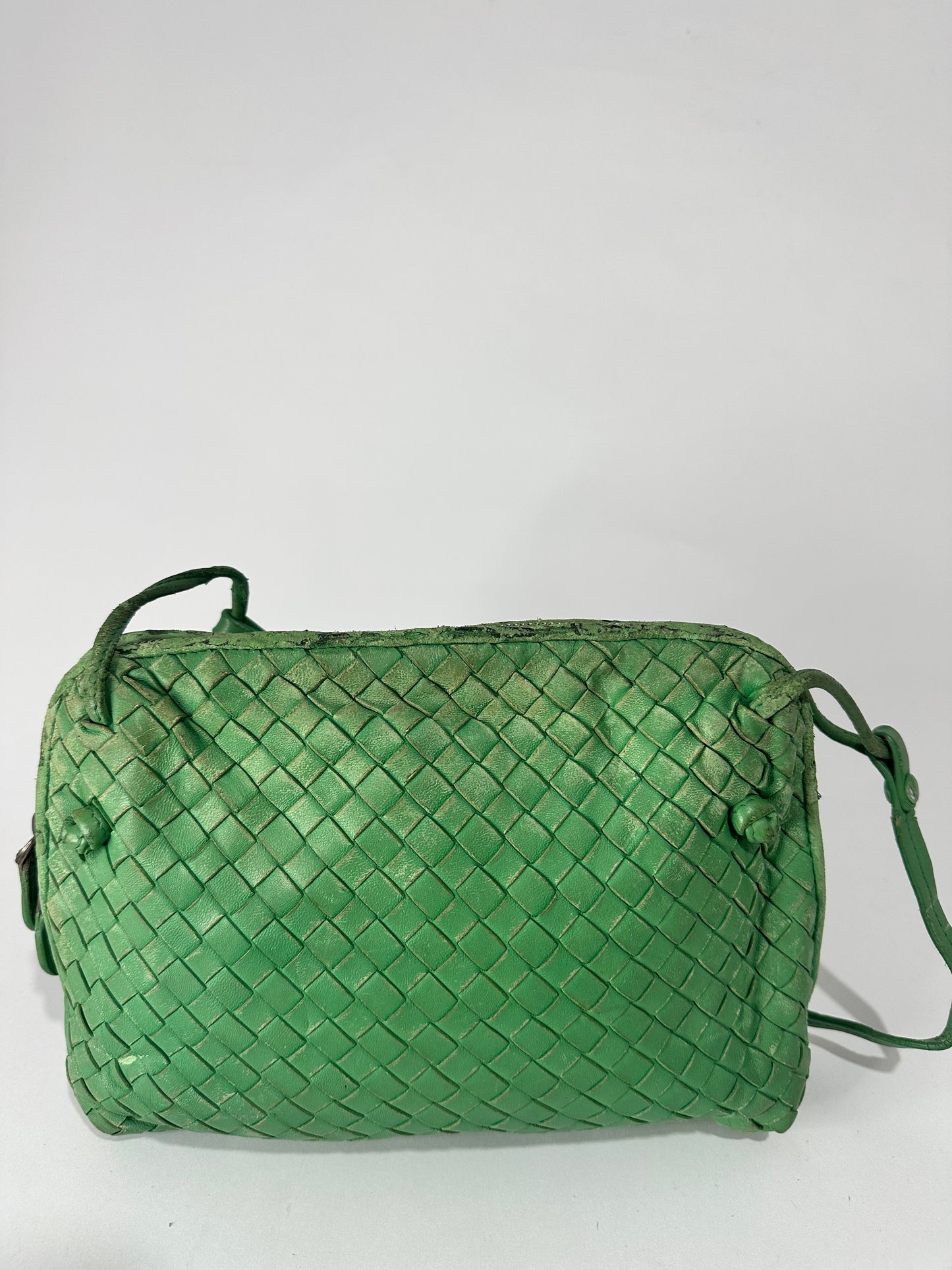 Bottega Veneta Gresn Intrecciato Leather Nodini Crossbody Bag