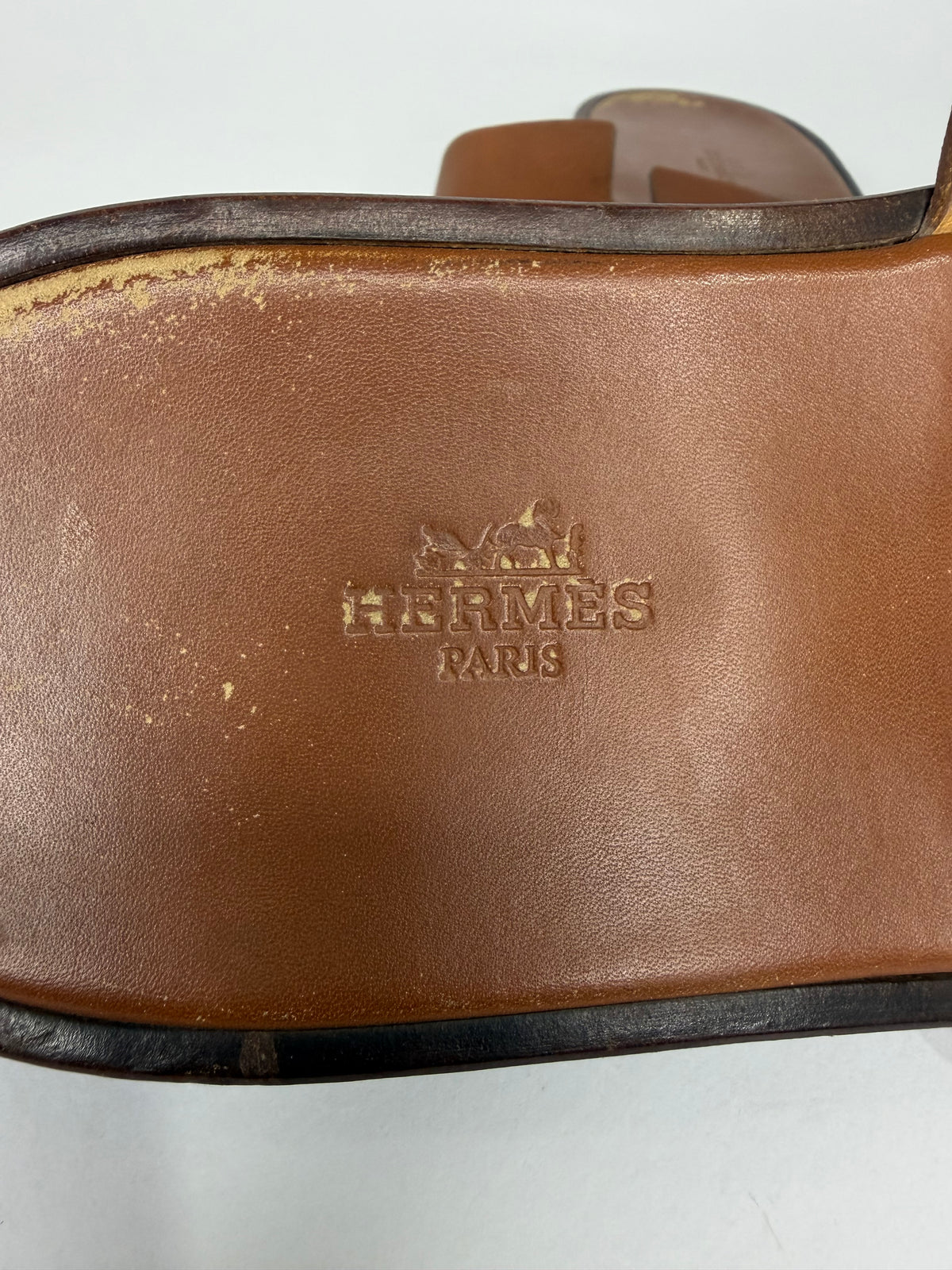 Hermes Brown Izmir Leather sandal Size 45 EU/ 12 US/ 11 UK