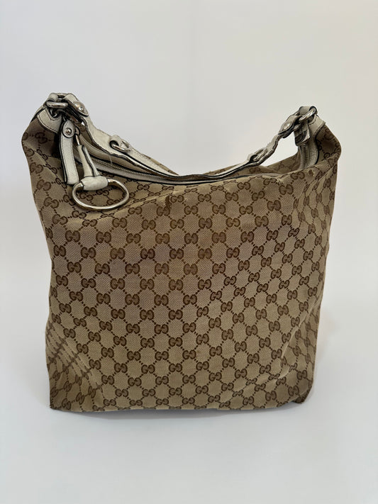 GUCCI
Monogram Icon Bit Large Hobo Off White