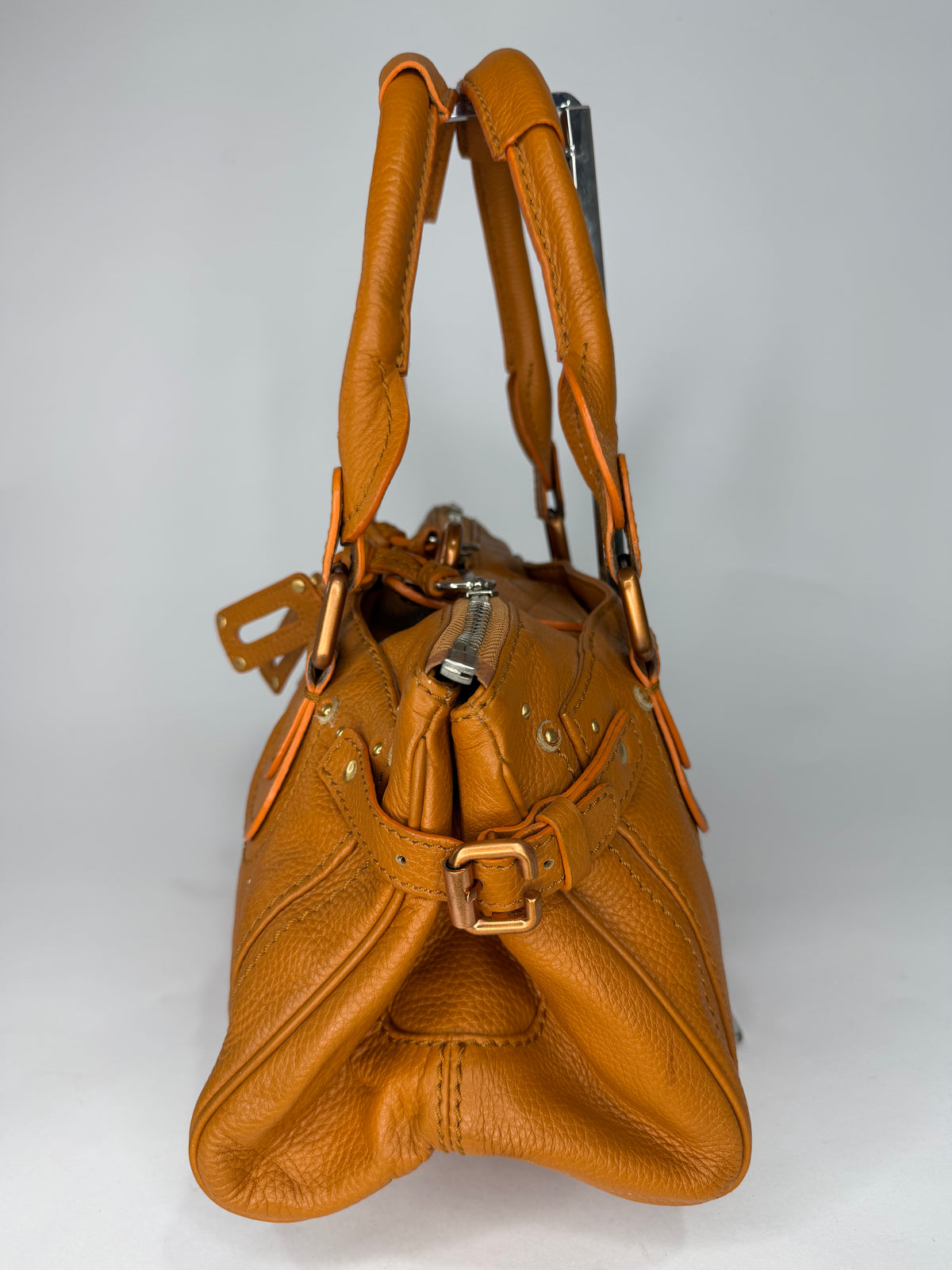 CHLOE
Calfskin Medium Paddington Satchel Tan