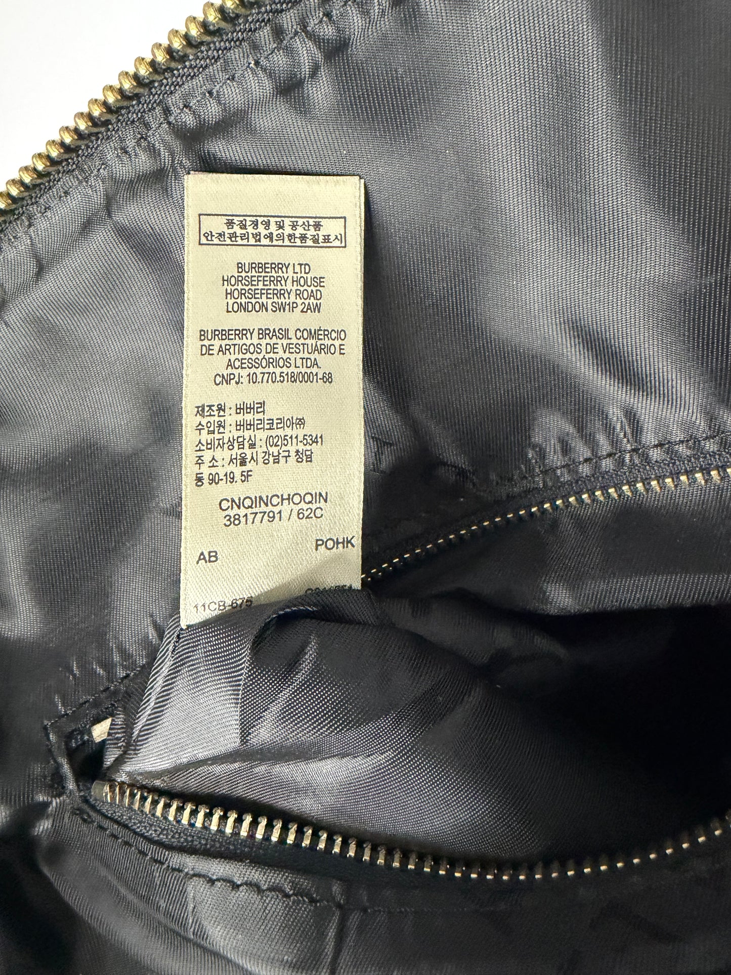 BURBERRY
Prorsum Black Quilted Nappa Leather Country Animal Orchard Bag