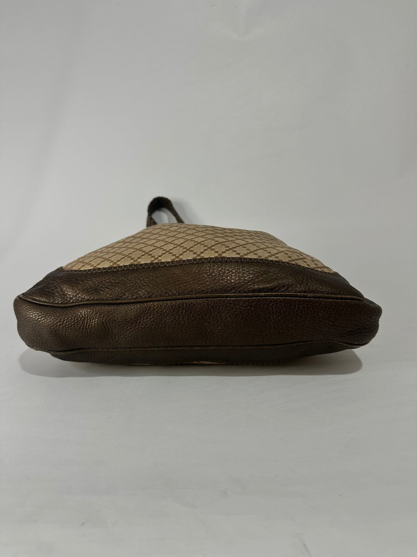 Gucci Brown/Beige Diamante Canvas New Jackie Shoulder Bag