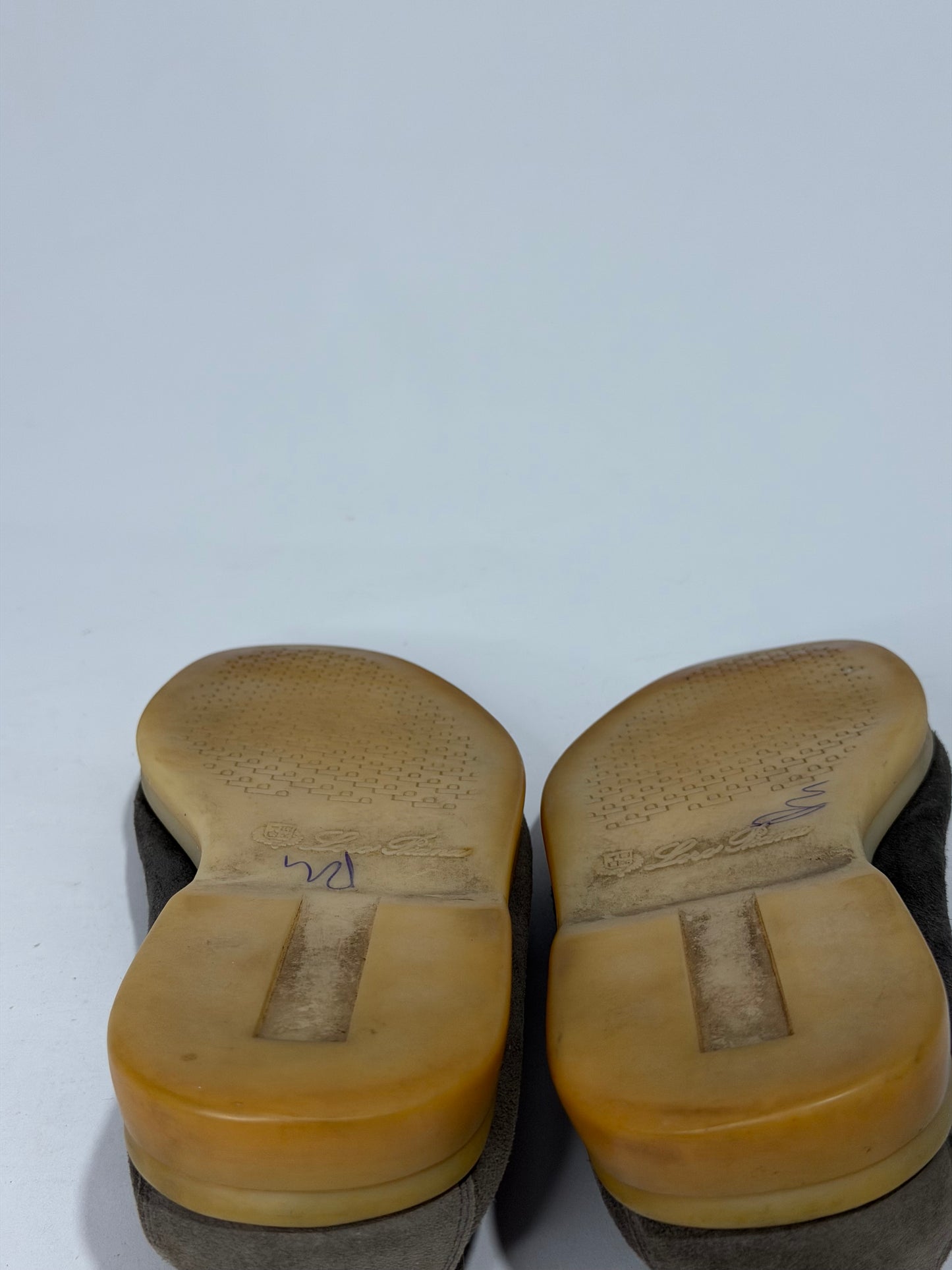 Loro Piana Grey Suede Summer Charms Walk Loafers Size 38 EU/ 8 US