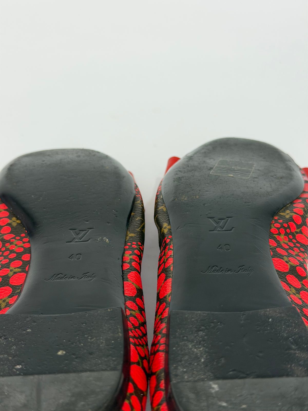 Louis Vuitton Rouge Yayoi Kusama Monogram Waves Canvas Limited Edition Bow Ballet flats