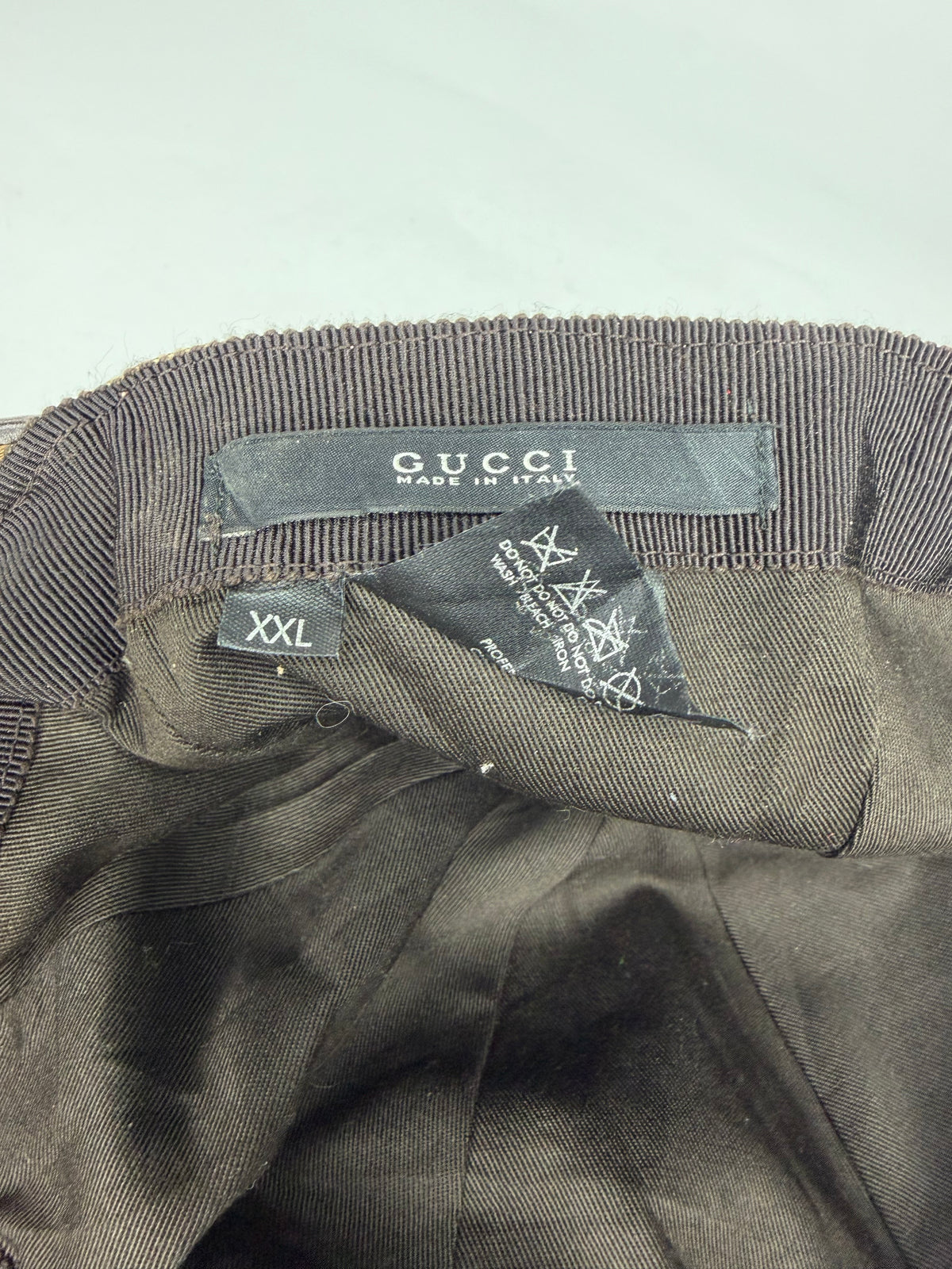 Gucci Beige Logo Monogram Web Stripe Detail Canvas Baseball Cap XL
