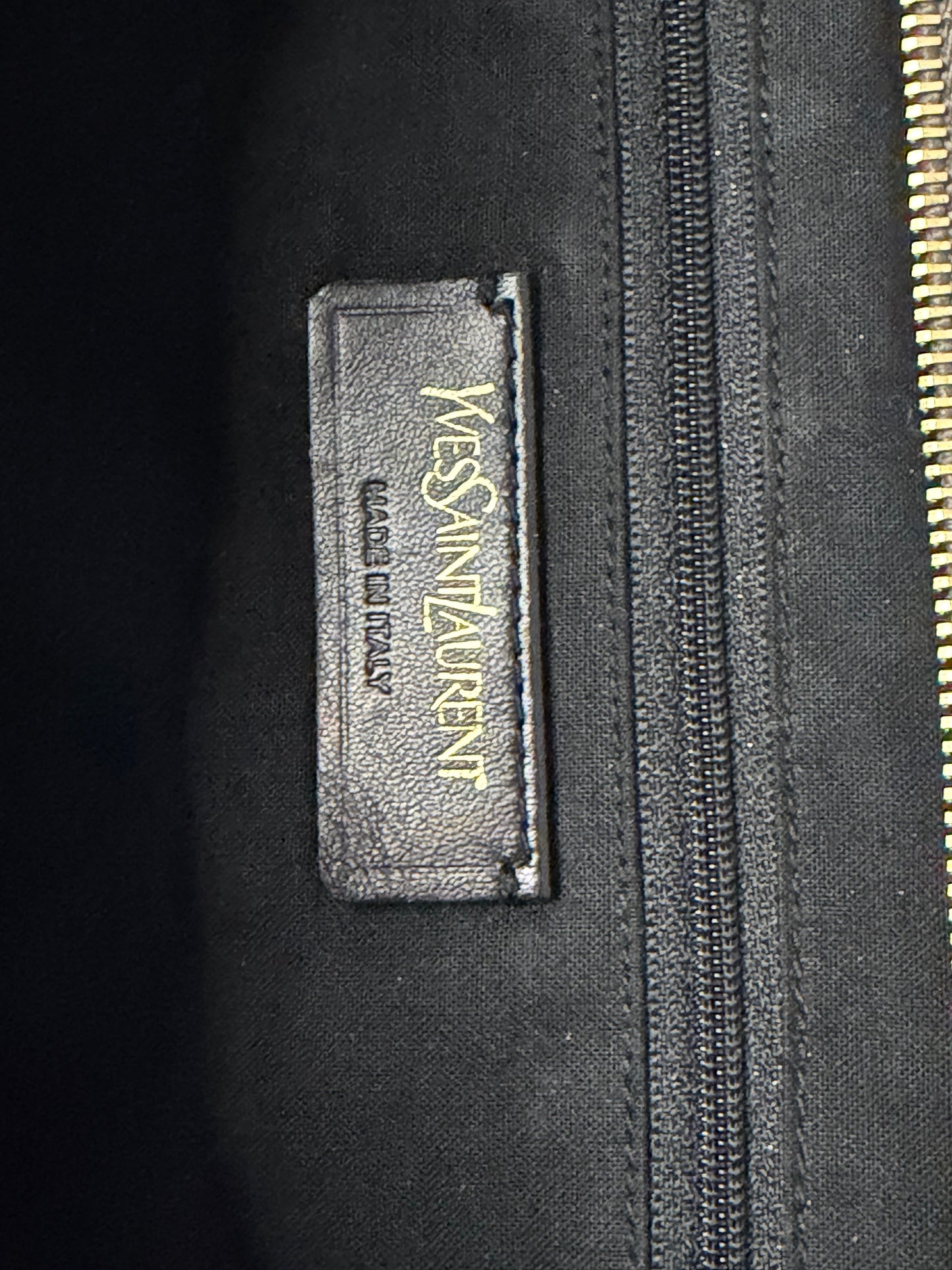 Yves Saint Laurent Grey Leather Large Cabas Chyc Tote