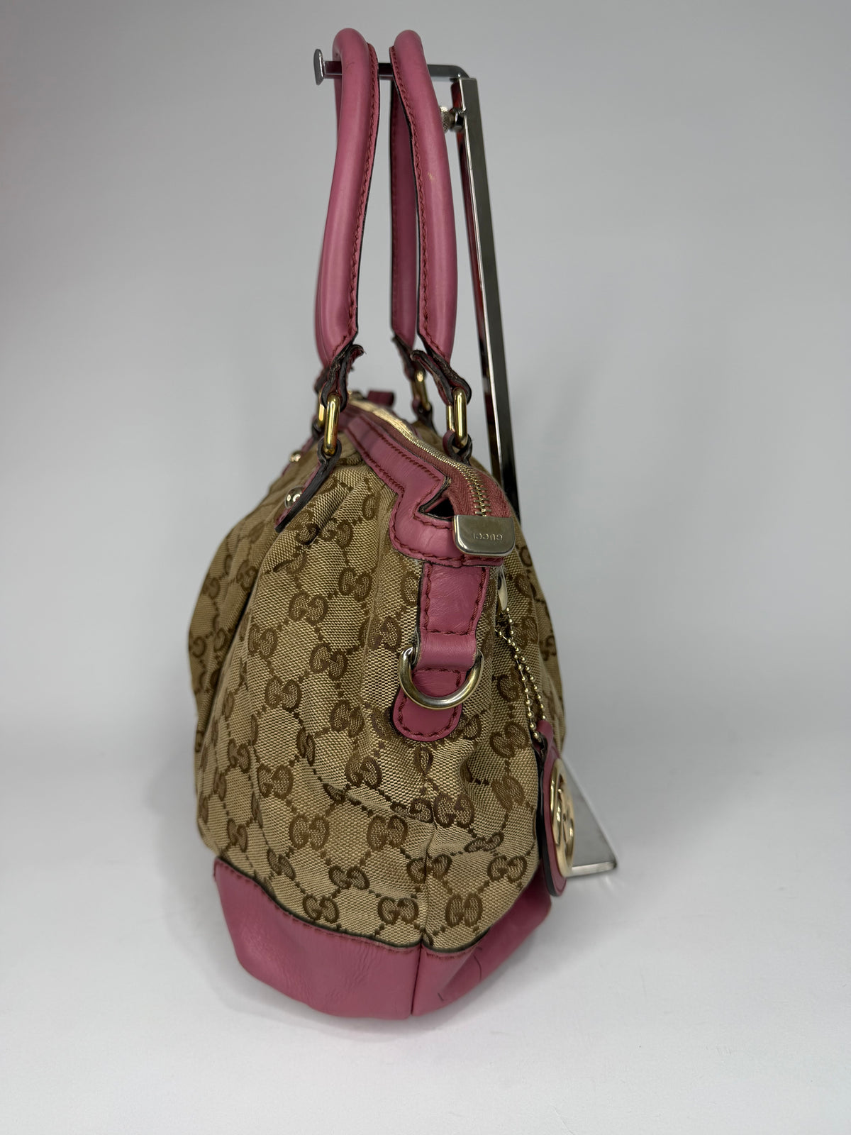 Gucci
GG Canvas and Leather Sukey Bag
