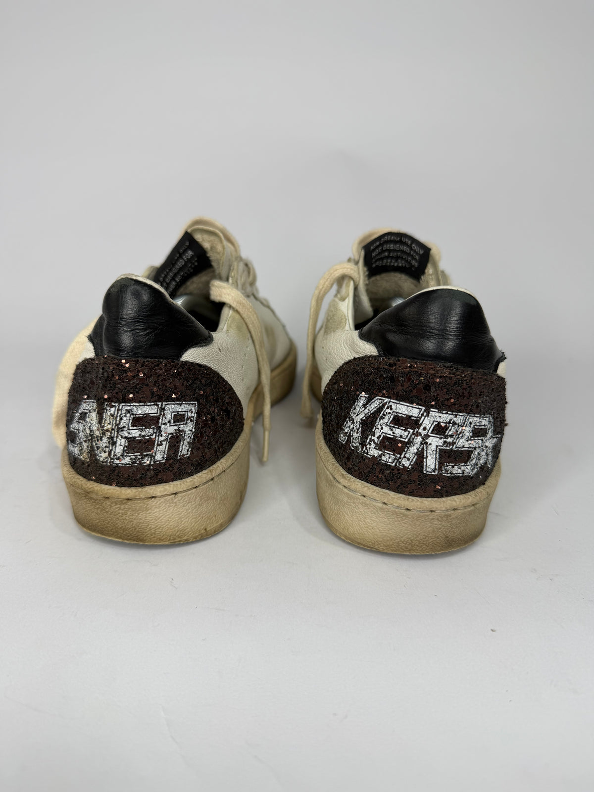 Golden Goose White Leather Ballstar Lace Up Sneakers Size 38 EU/ 8 US