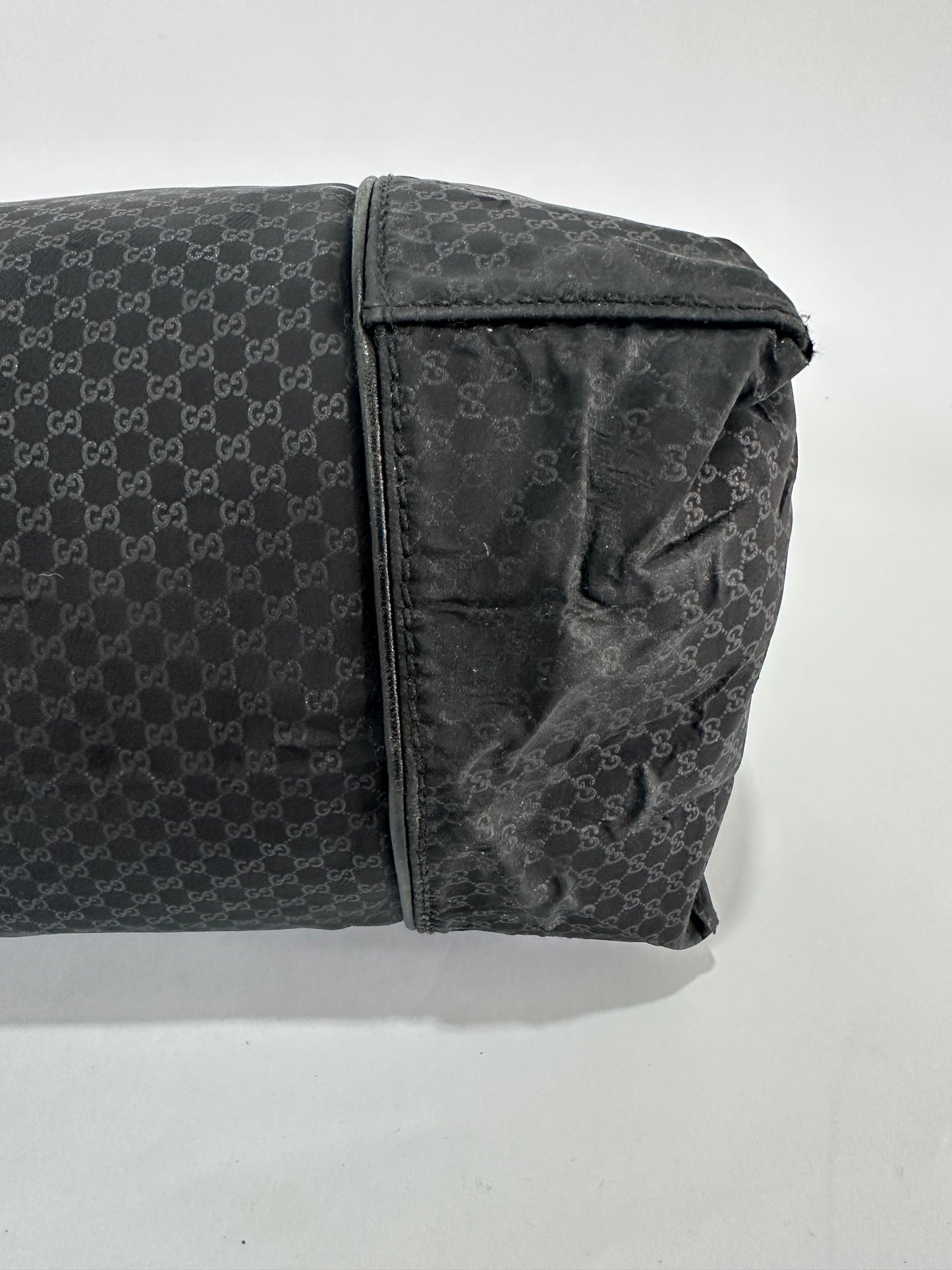 GUCCI Black Diamante Nylon Shoulder Bag