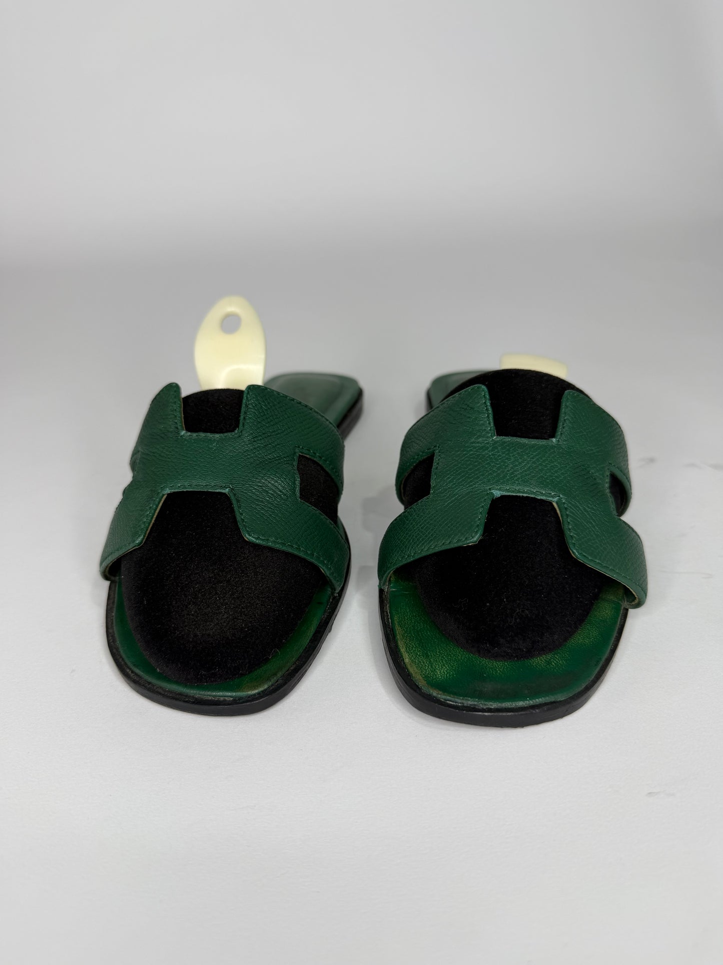 HERMES Green Box Calfskin Oran Sandals 36 EU/ 6 US / 3 UK