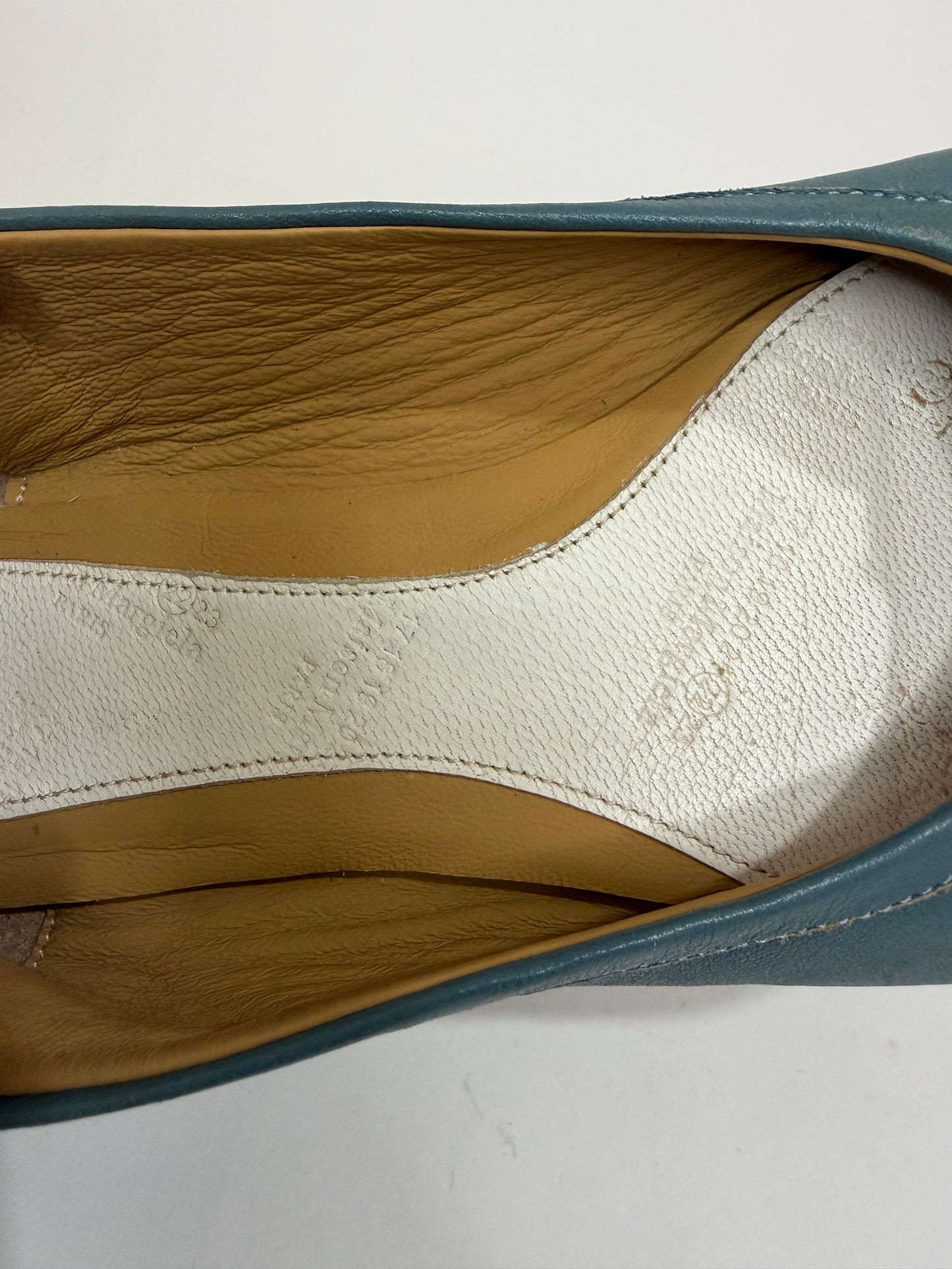Maison Margiela Tabi Ballet Flats Blue Leather Split-Toe EU 35EU/ 5US