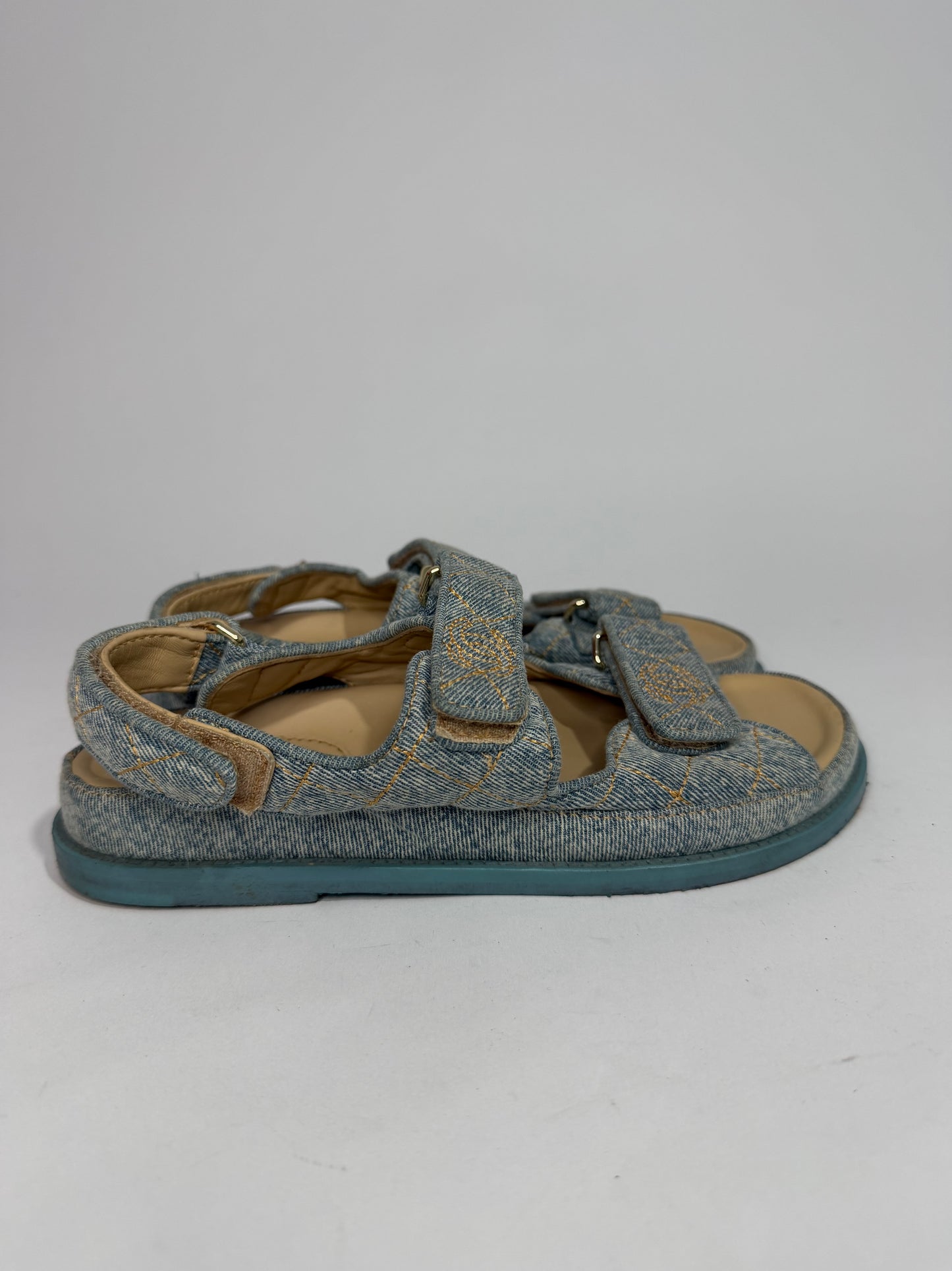 CHANEL
Denim Quilted Dad Sandals Size 36 EU/ 6 US / 3 UK