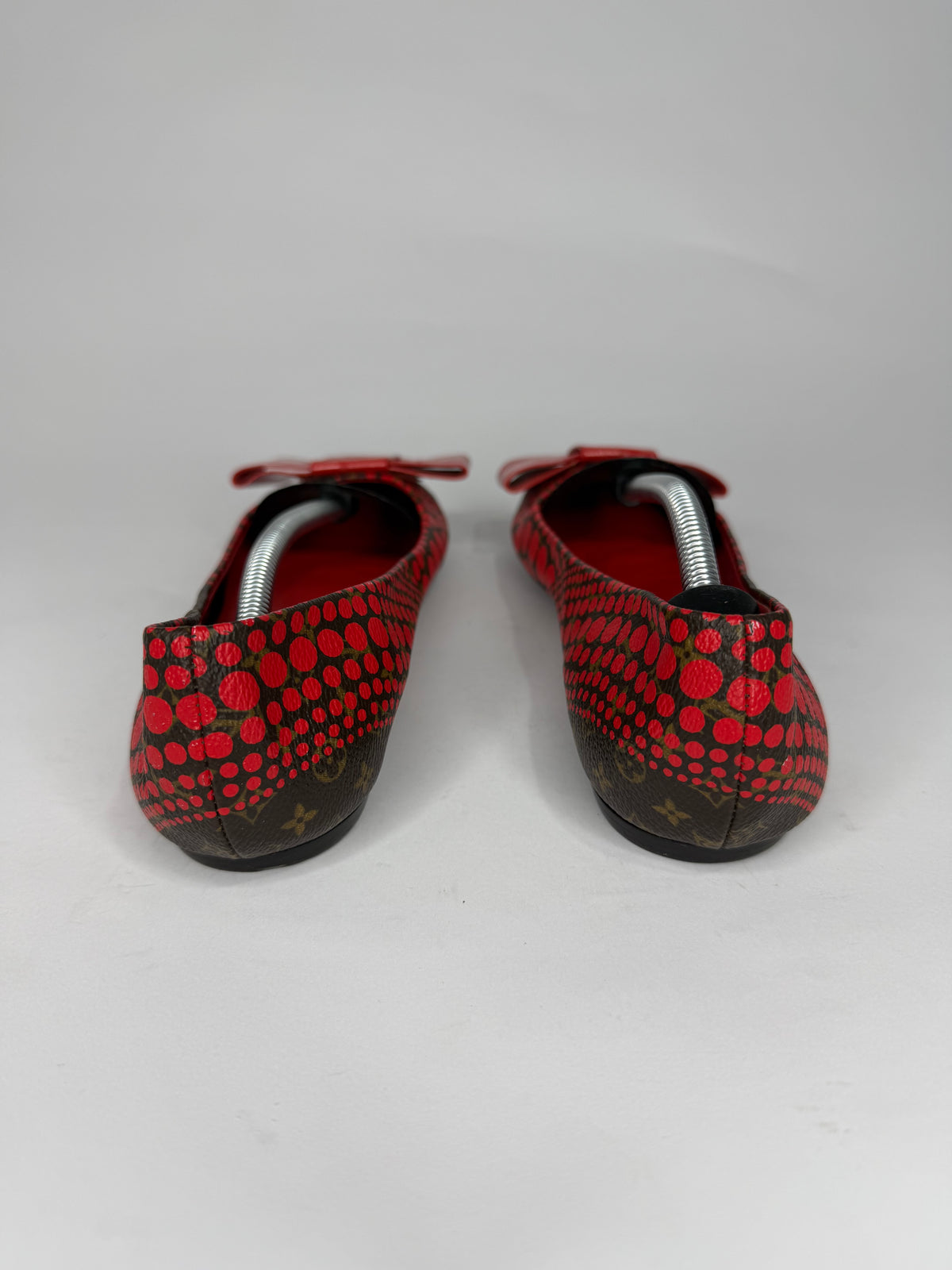 Louis Vuitton Rouge Yayoi Kusama Monogram Waves Canvas Limited Edition Bow Ballet flats