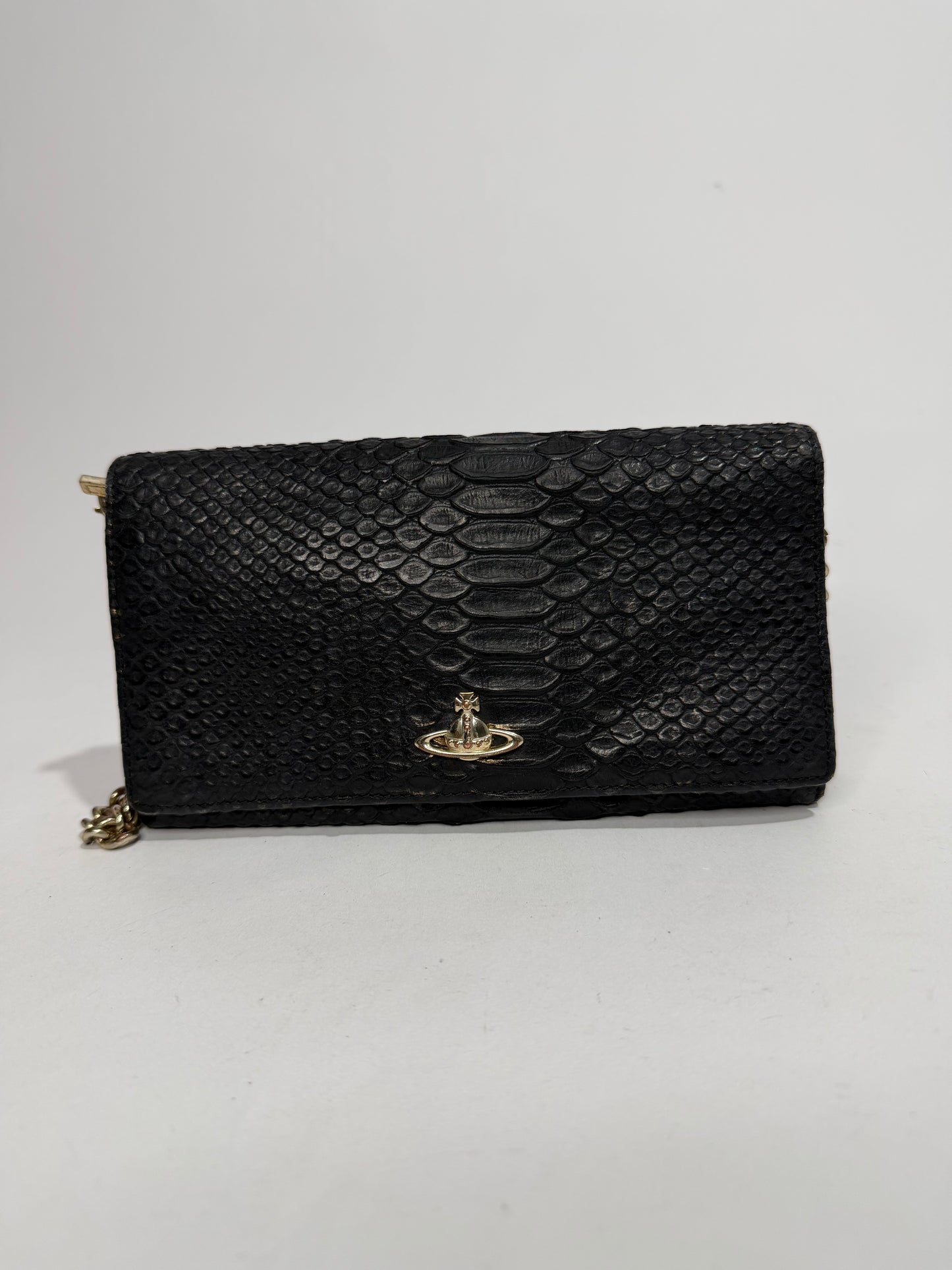 VIVIENNE WESTWOOD
Frilly Snake Patent Wallet In Black