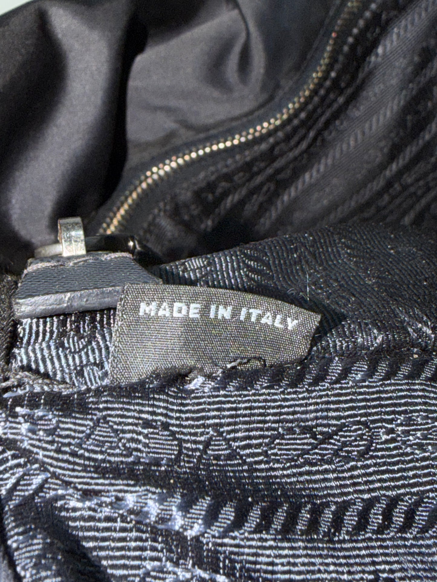 Prada Navy Nylon Flap Messenger Bag