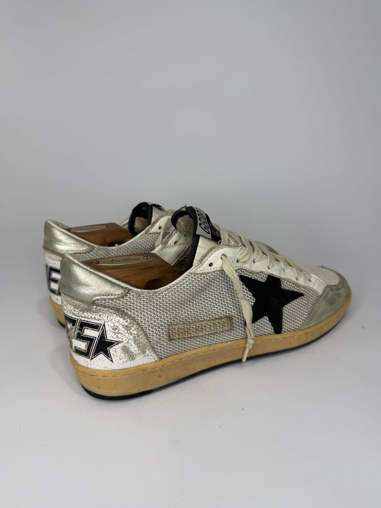 Golden Goose White/Black Ball Star Sneakers Size EU 43 / 9 UK/ 10 UK