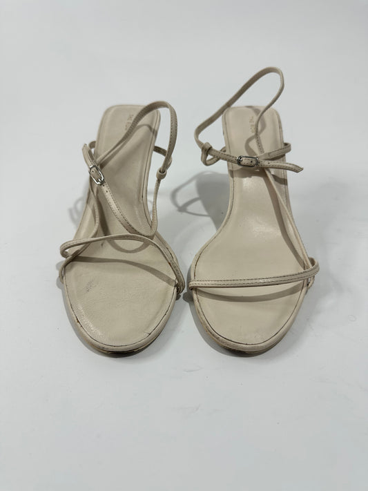 The Row White leather Bare Sandal Size 37 EU/ 7 US/ 4 UK