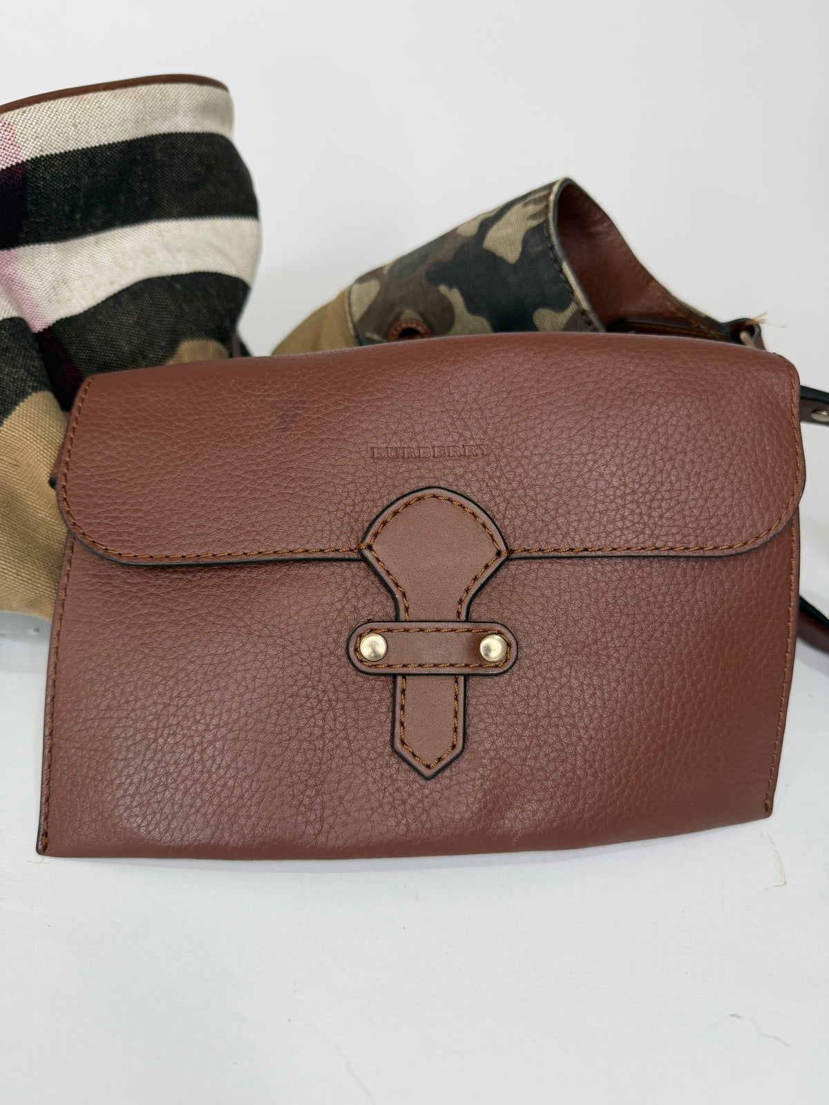 Burberry
Exploded Check Bucket Bag