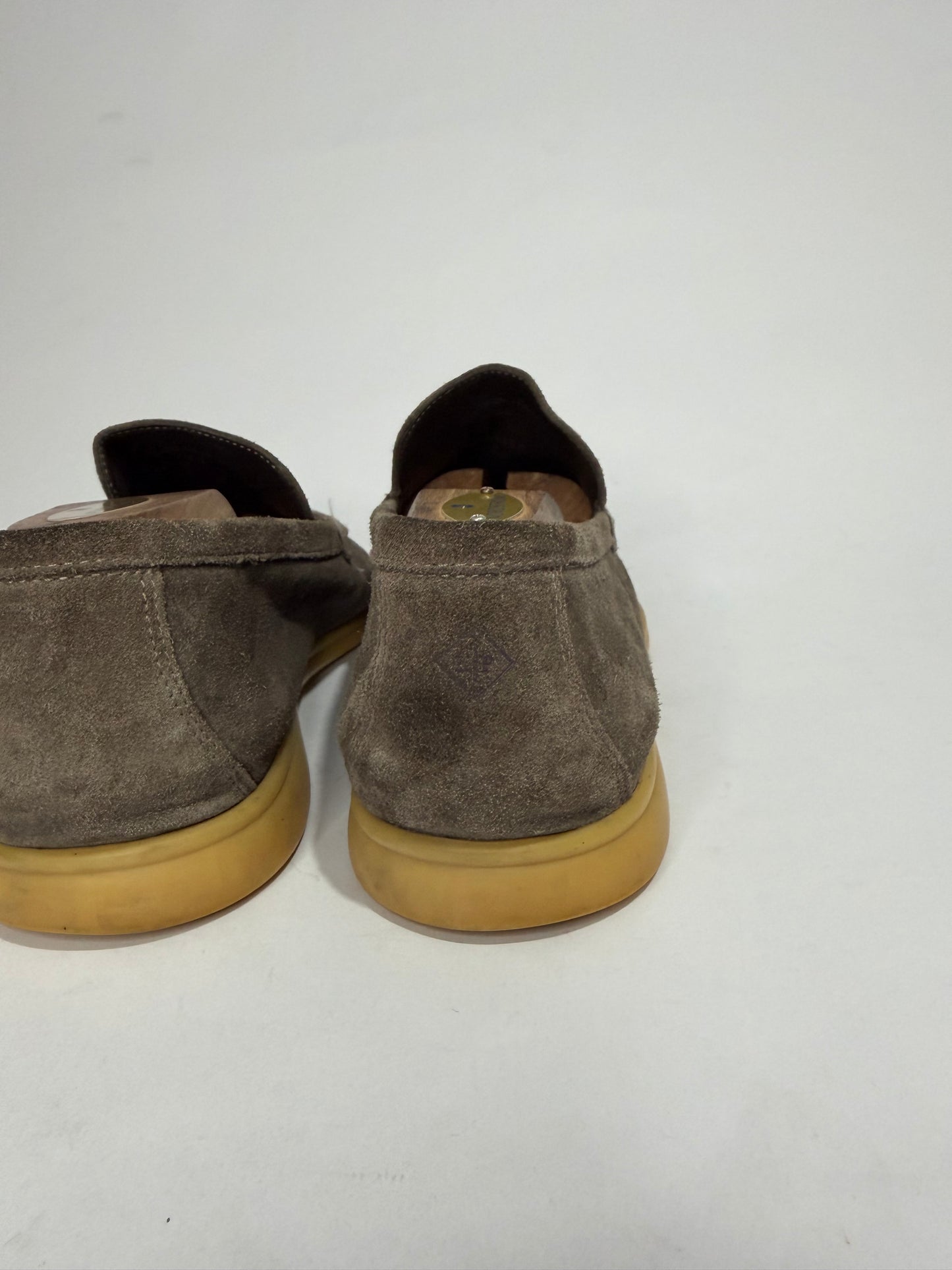 Loro Piana Brown Suede Summer Walk Loafers Size 44 EU