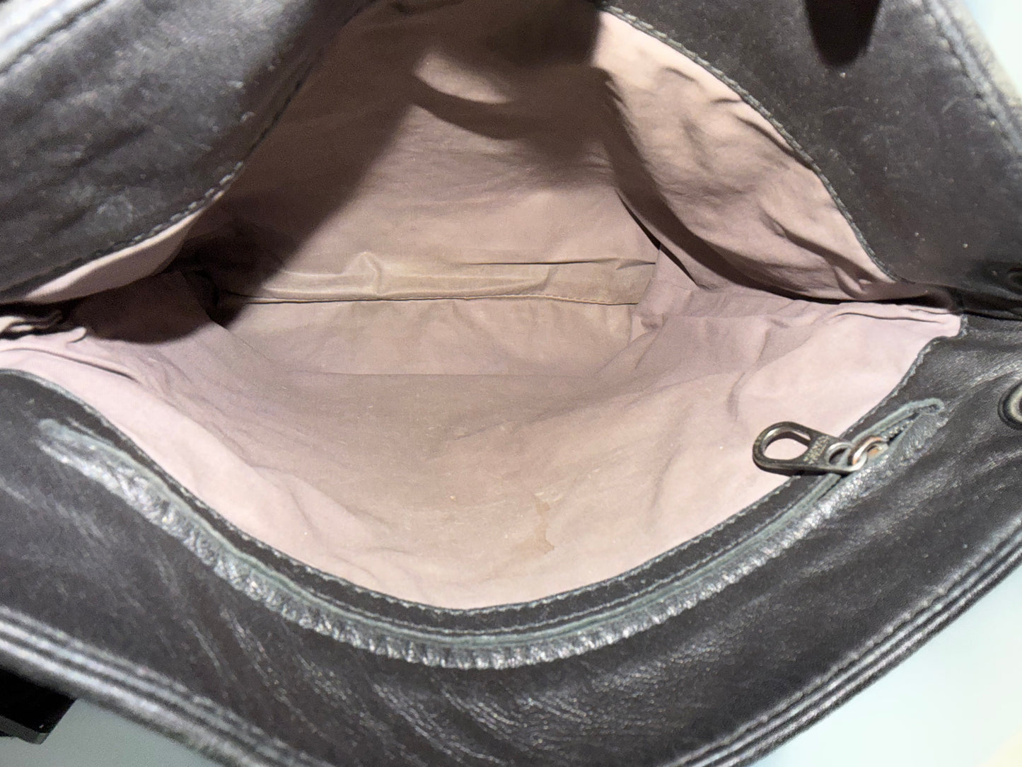 Bottega Veneta Black Intrecciato Leather Messenger Bag