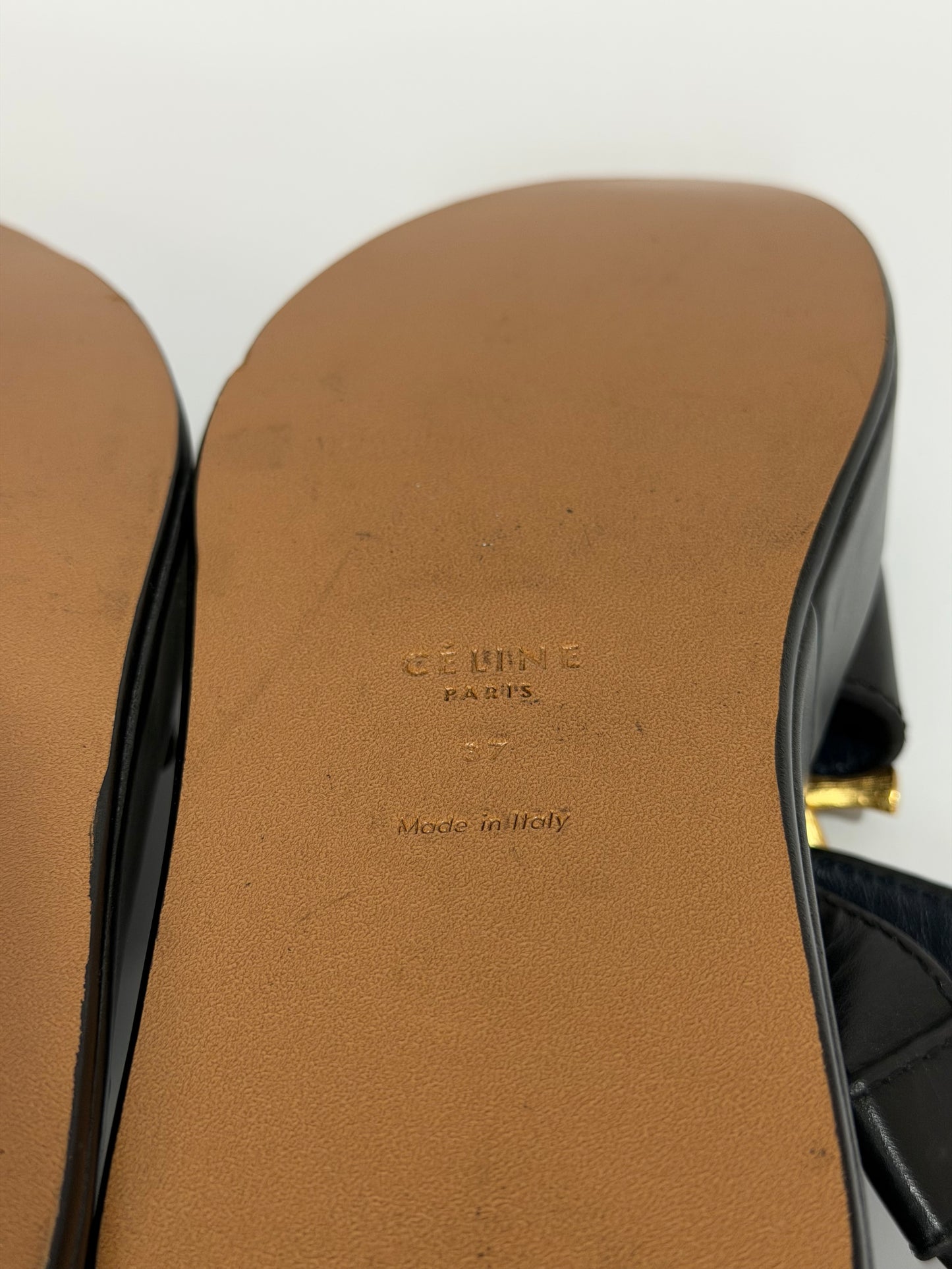 CÉLINE PHOEBE PHILO ALPHABET BAMBOO SANDALS SIZE 37EU/ 7 US