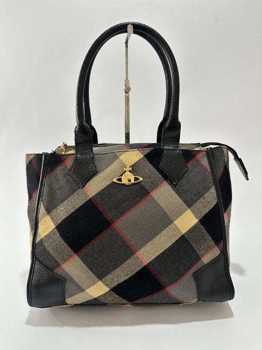 Vivienne Westwood Orb Tartan Print tote bag