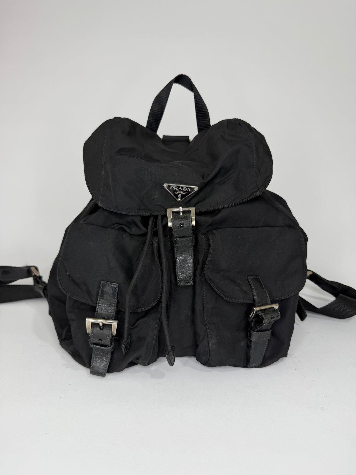 PRADA Nylon Vela Backpack Black