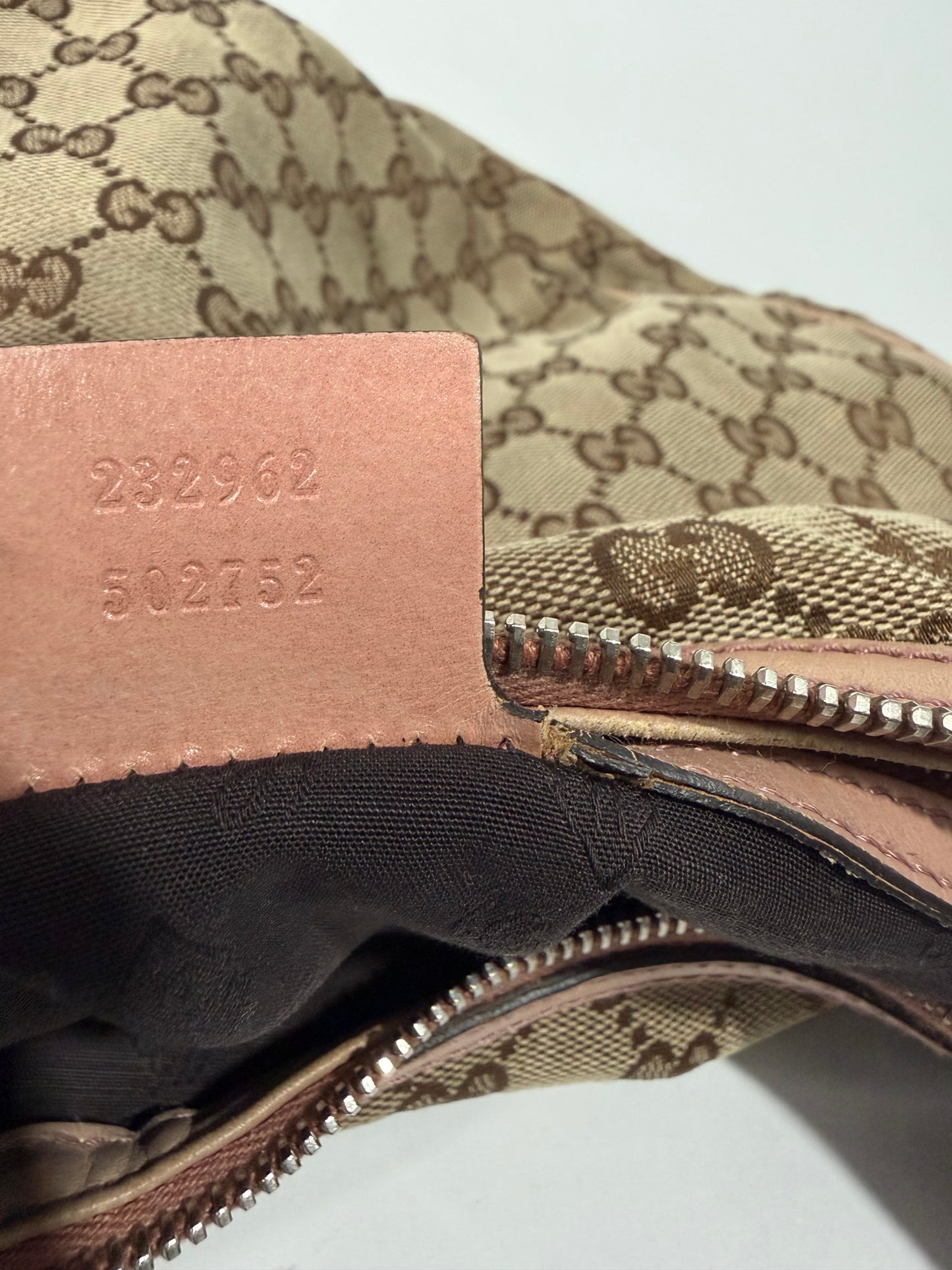 Gucci Beige/Bronze GG Canvas and Leather GG Twins Medium Hobo