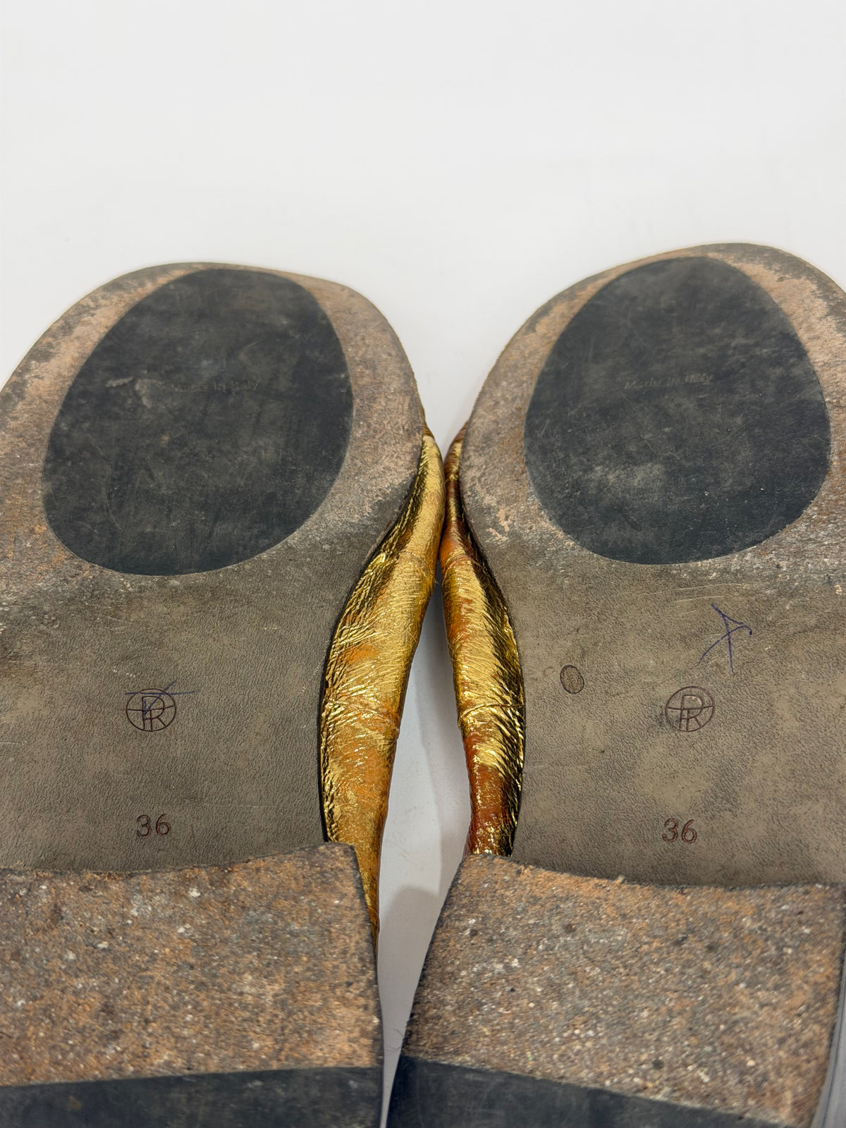 The Row Gold
Eel Skin Loafers 
Women's Size 35 EU/5 US / 3 UK