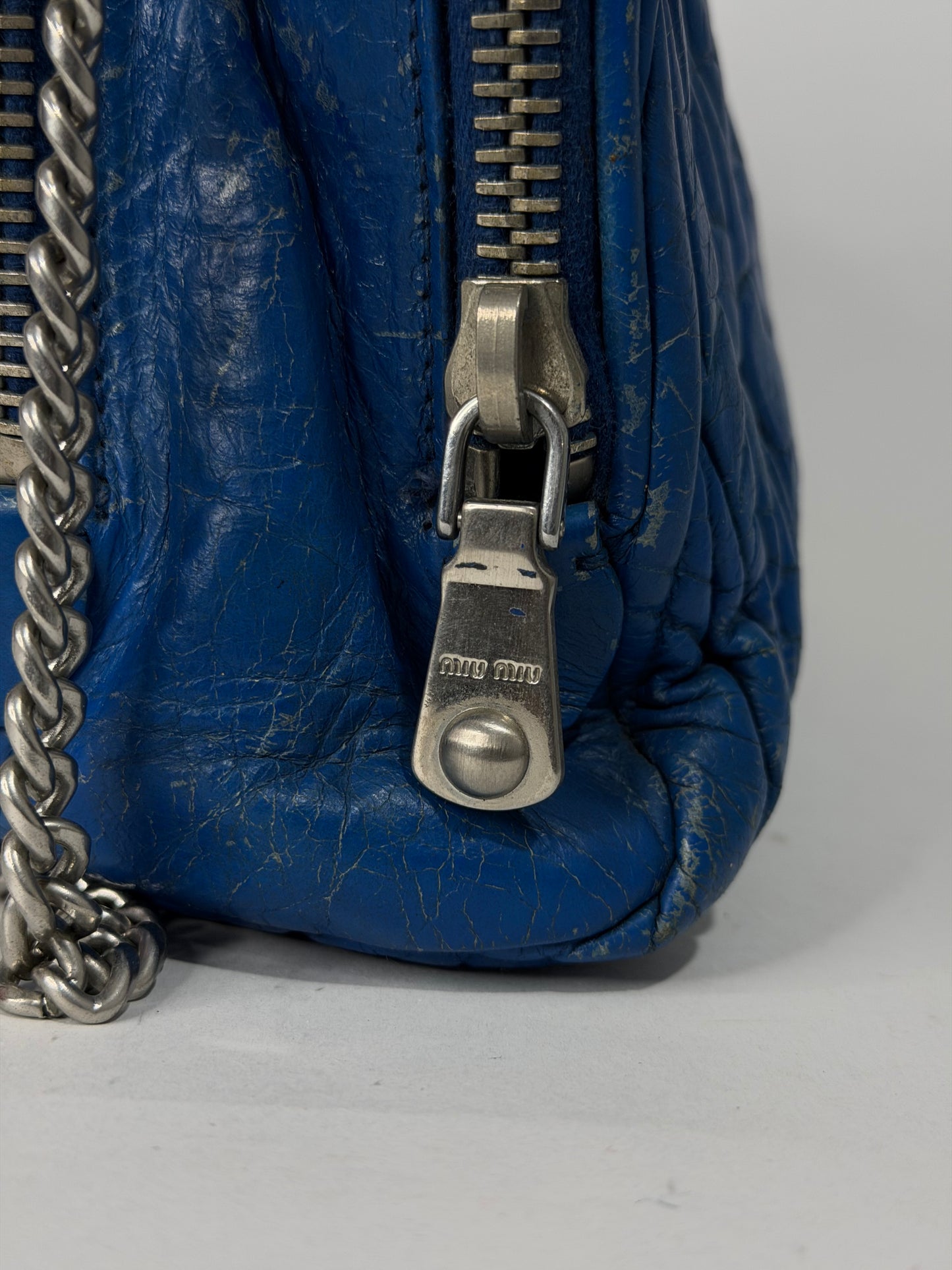 Miu Miu Matelassé Leather Chain Crossbody Bag