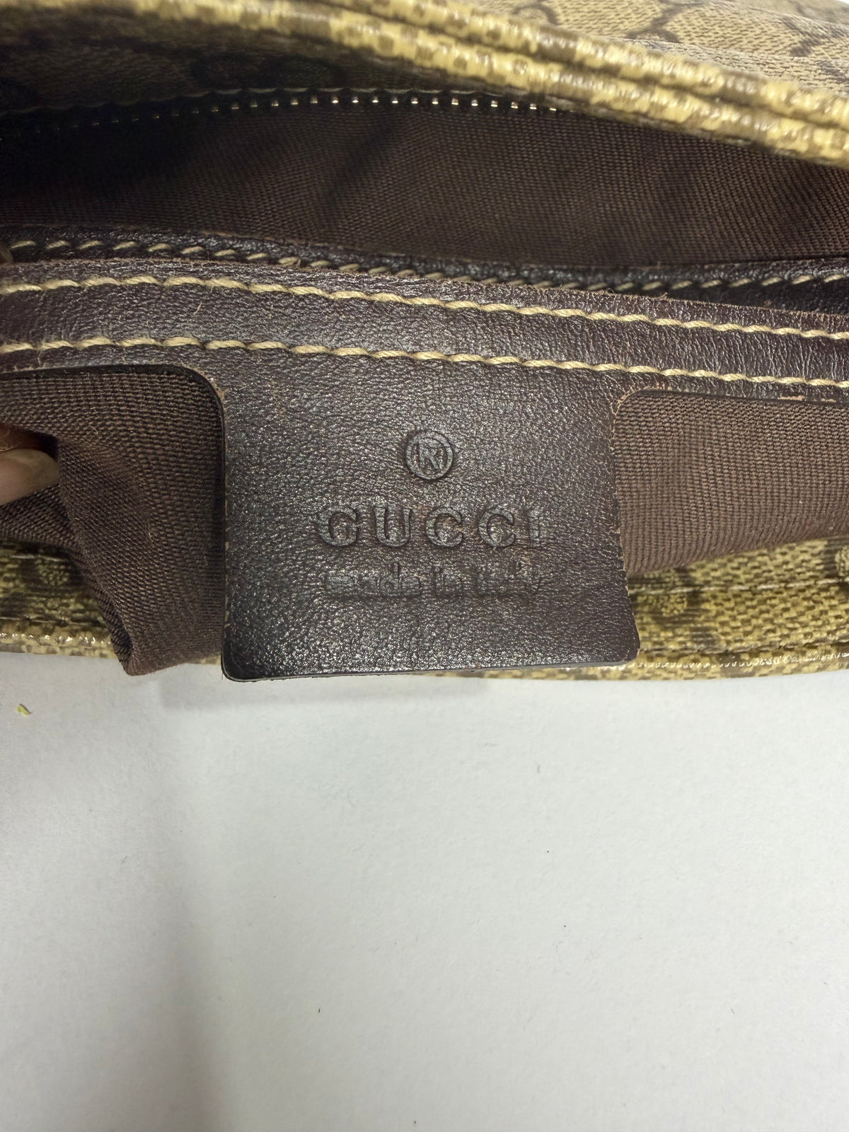 Gucci Beige GG Supreme Canvas Crossbody Bag