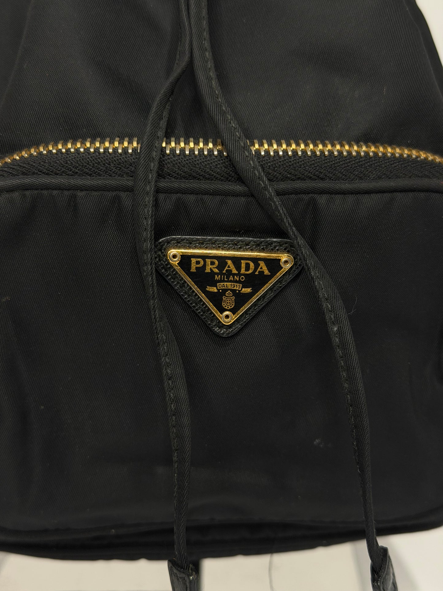 Prada Black Nylon Duet Top Handle Bag