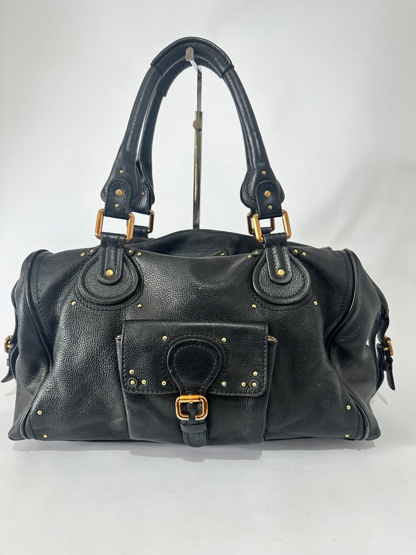 CHLOE
Moka Leather Large Paddington Satchel Bag