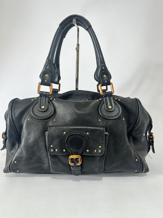 CHLOE
Moka Leather Large Paddington Satchel Bag