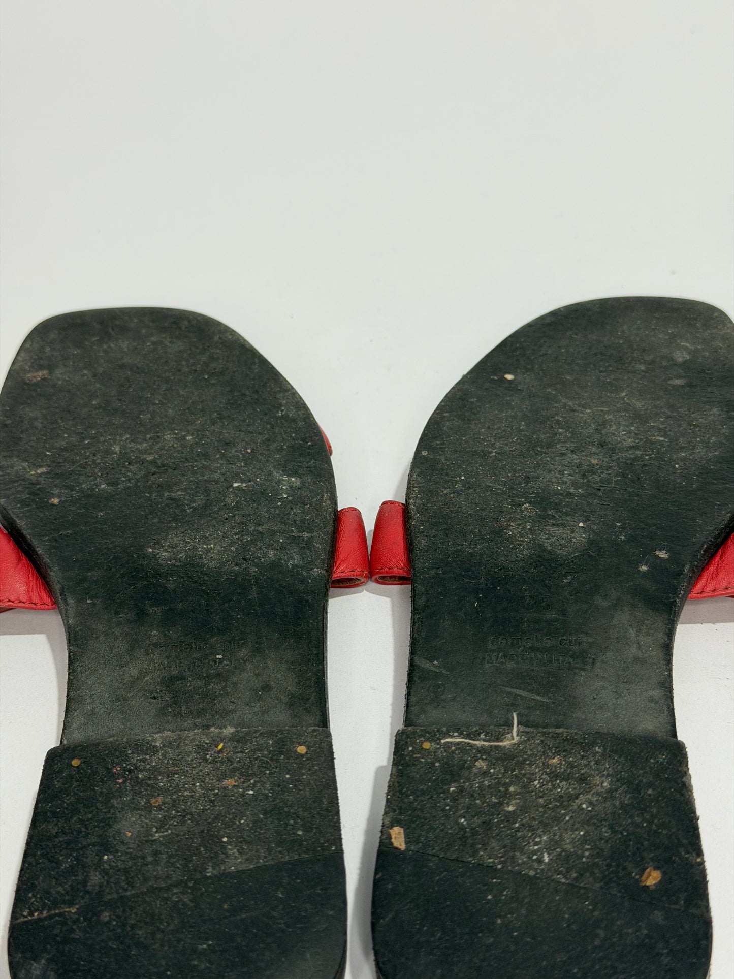HERMES Red Box Calfskin Oran Sandals 36 EU/ 6 US / 3 UK