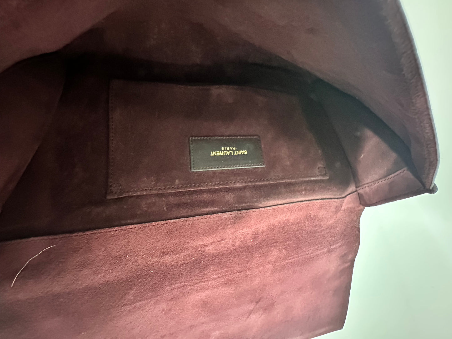 Saint Laurent Brown Leather Y-Ligne Clutch