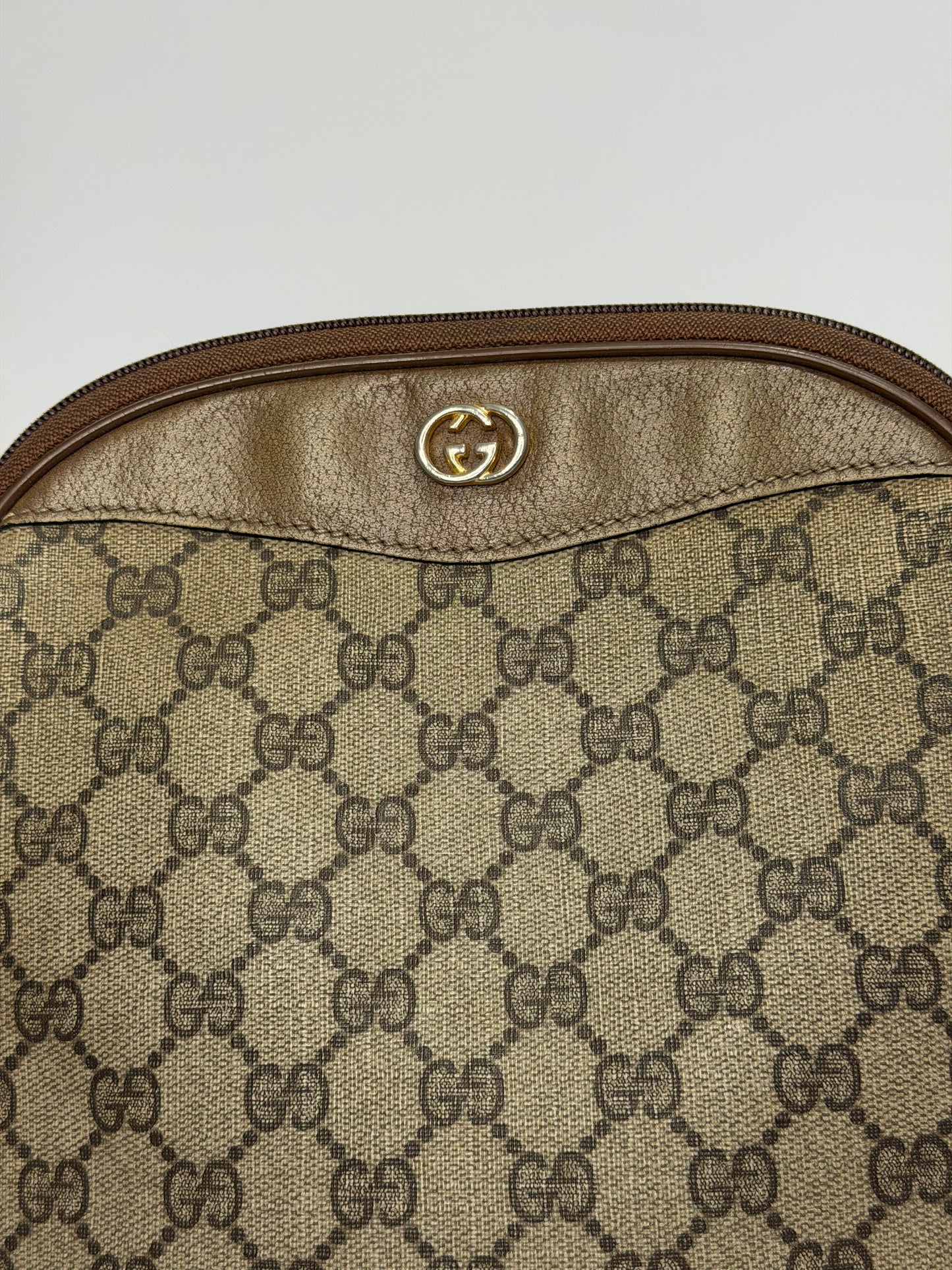 Vintage Gucci GG Canvas Crossbody Bag – Beige/Brown Monogram