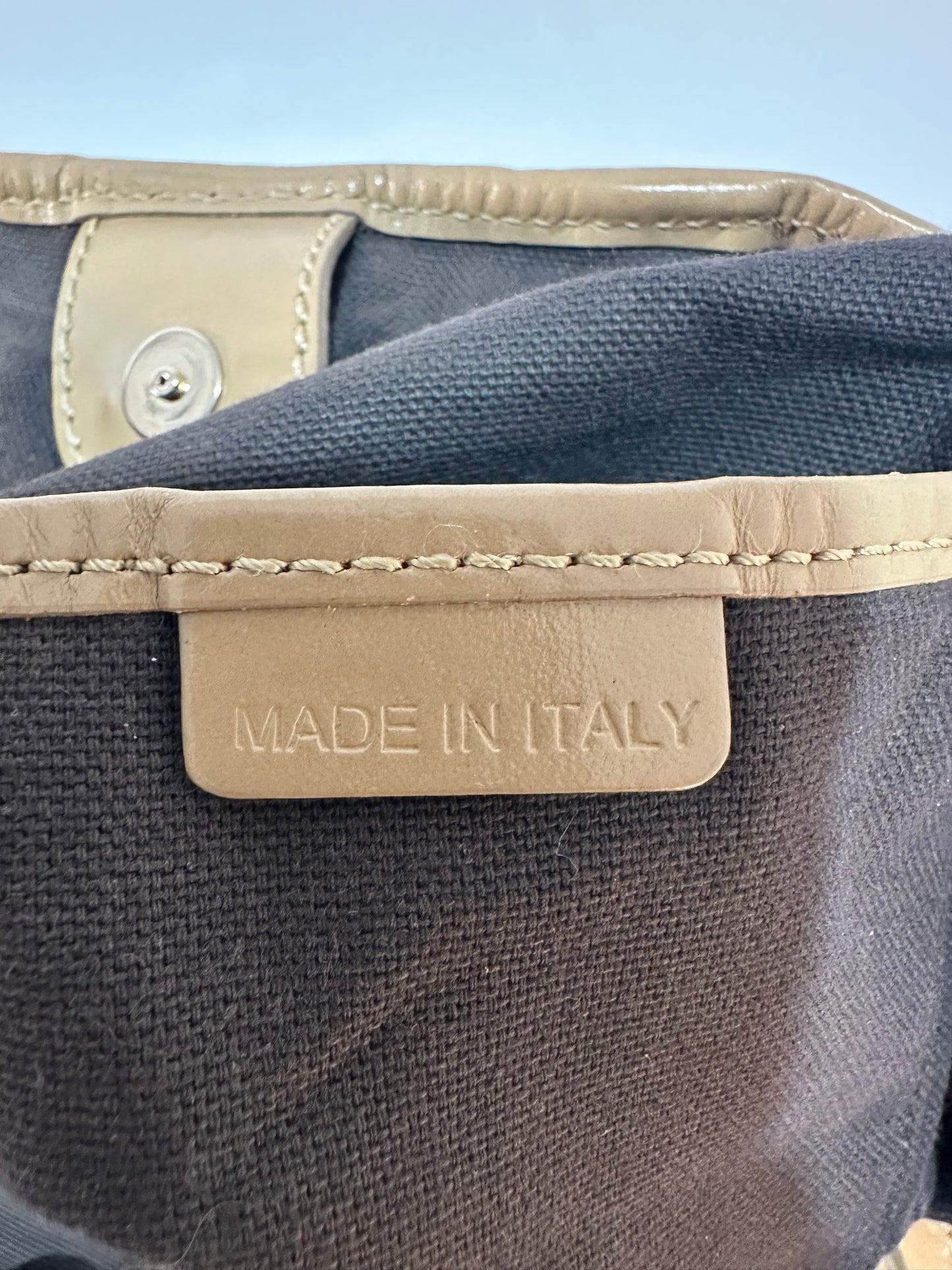 Burberry Beige Haymarket Coated Canvas and Suede Canterbury Tote