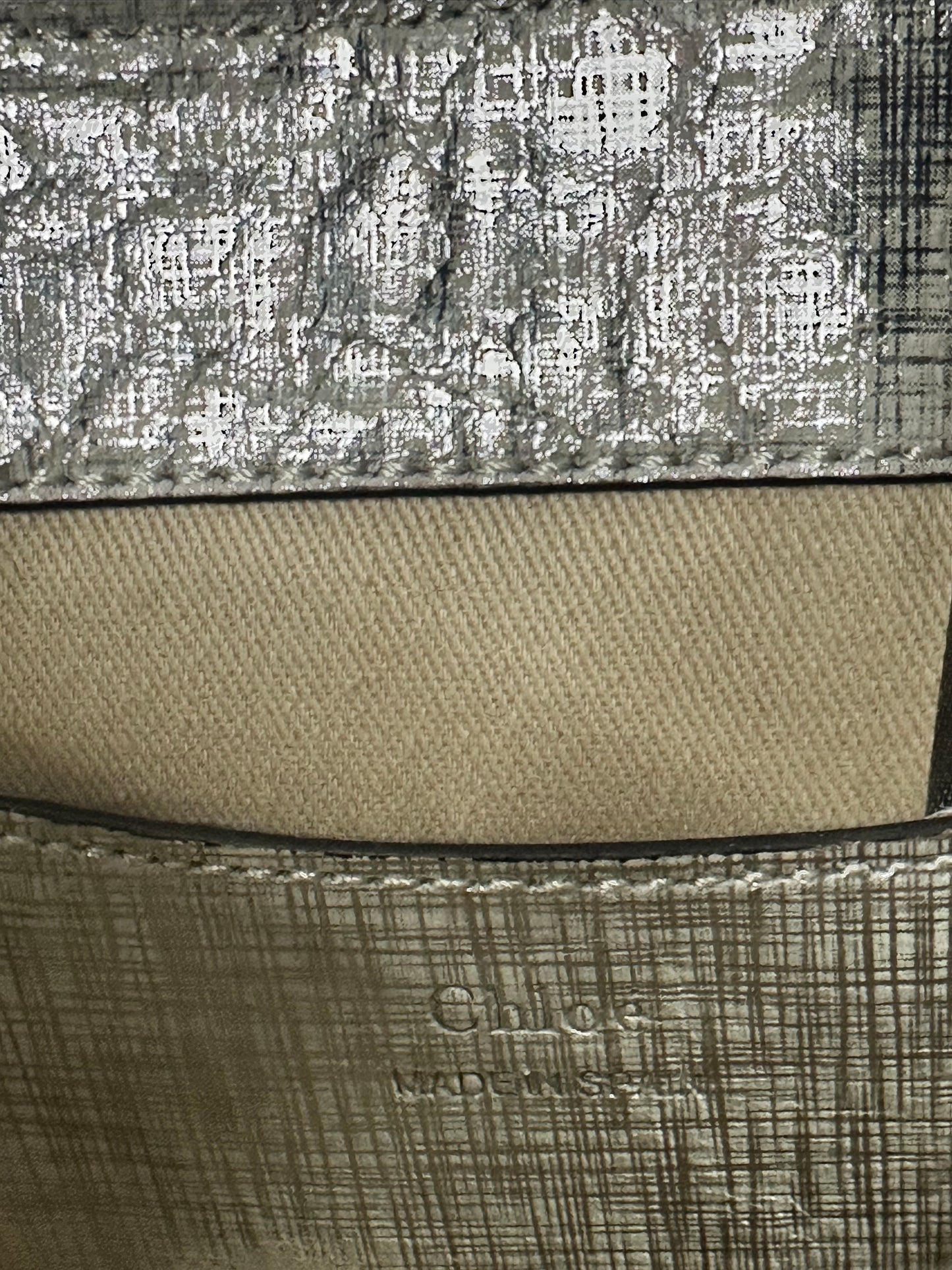 Chloe Metallic Gold Leather Small Tess Top Handle Bag