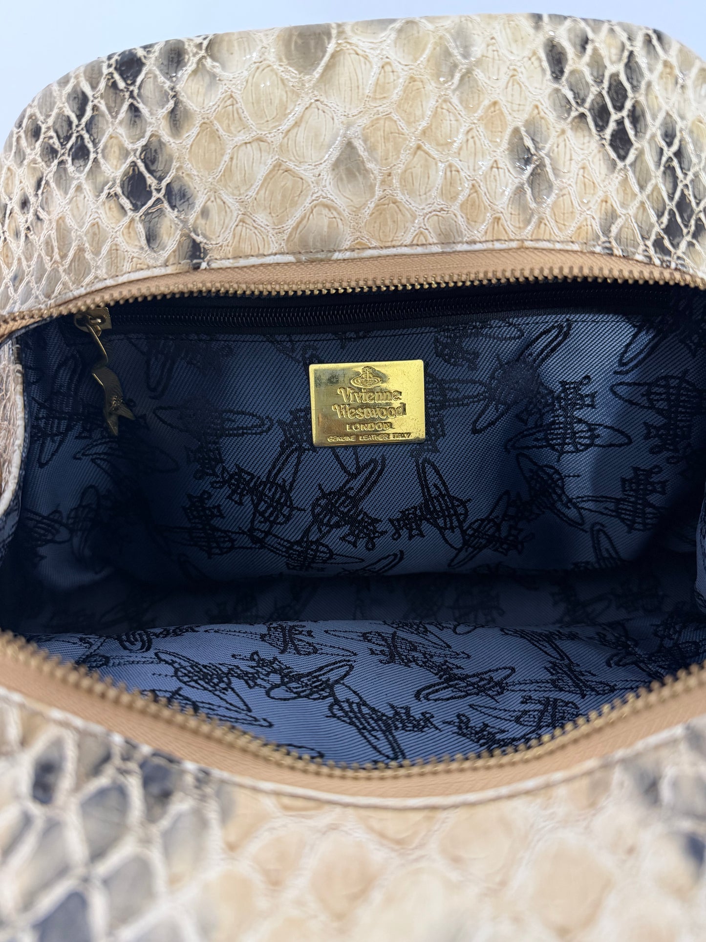VIVIENNE WESTWOOD WOMENS’ CROC EMBOSSEDJOHANNA LARGE YASMINE BAG.