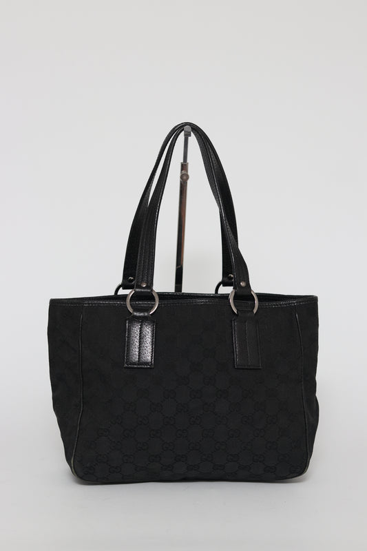 GUCCI 
Monogram Medium Tote Black