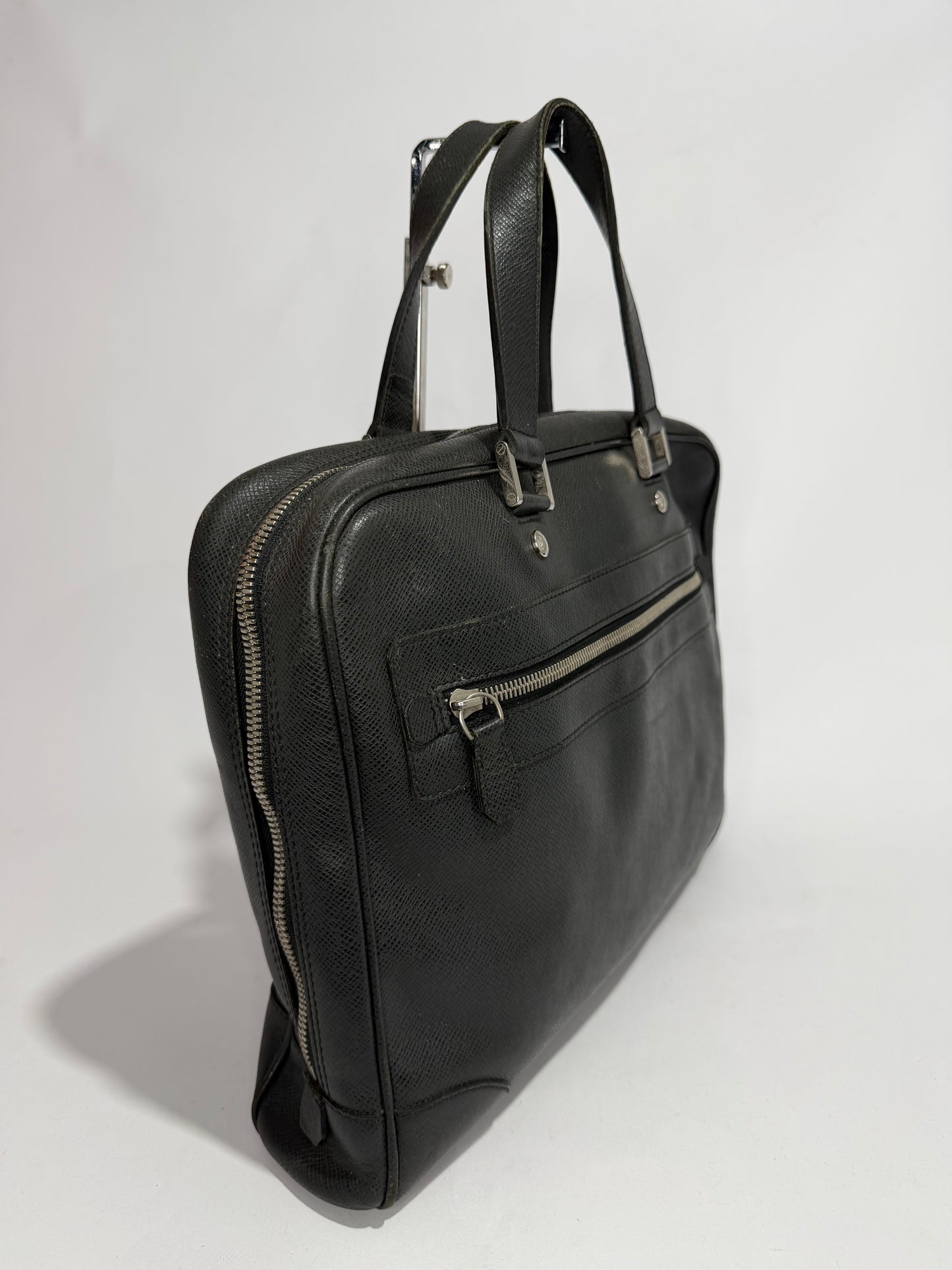 Louis Vuitton Black Taiga Leather Alexander Briefcase