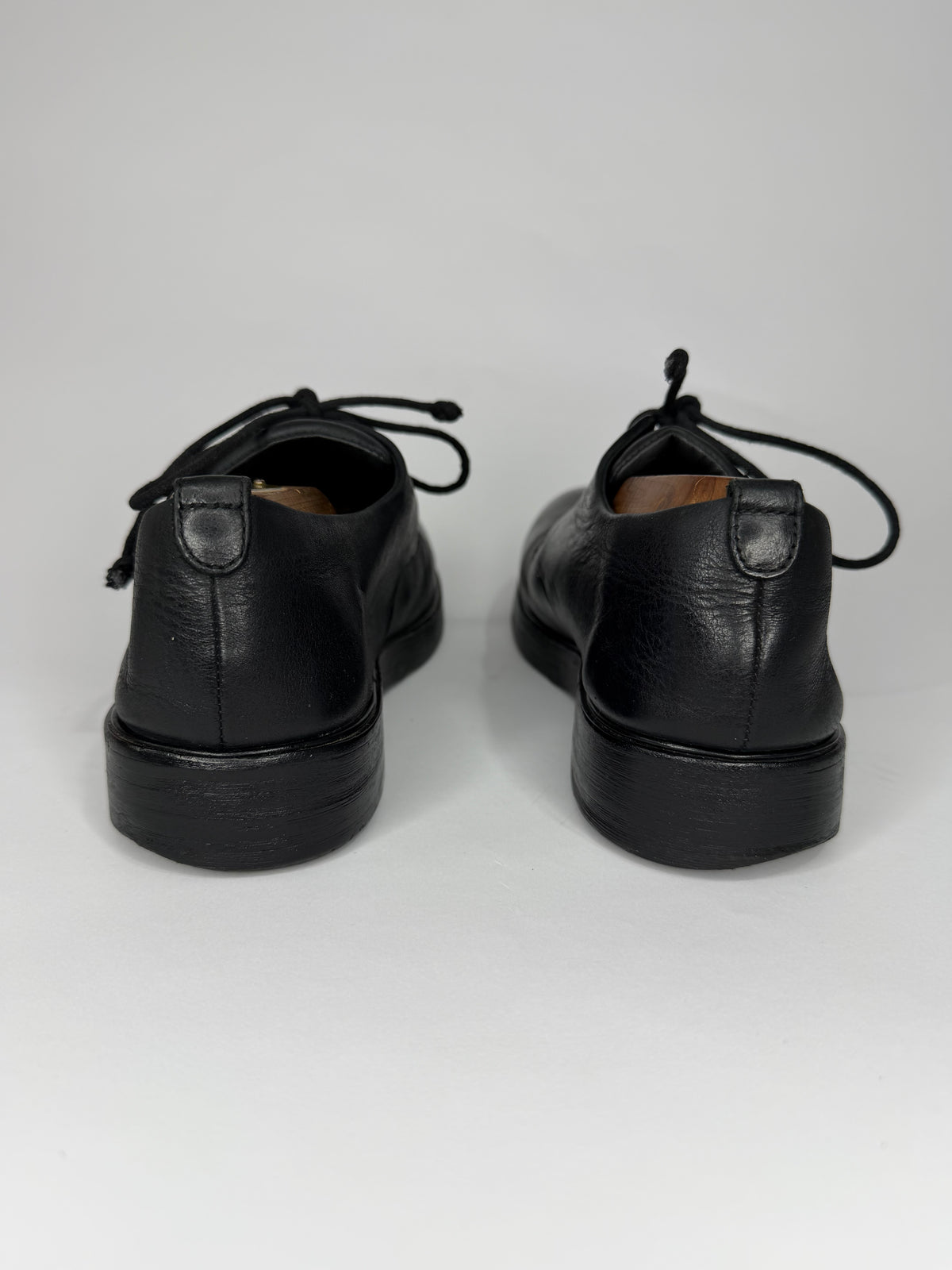 Marsèll Black Leather Derby Shoes Men’s EU 41 Made in Italy Vero Cuoio