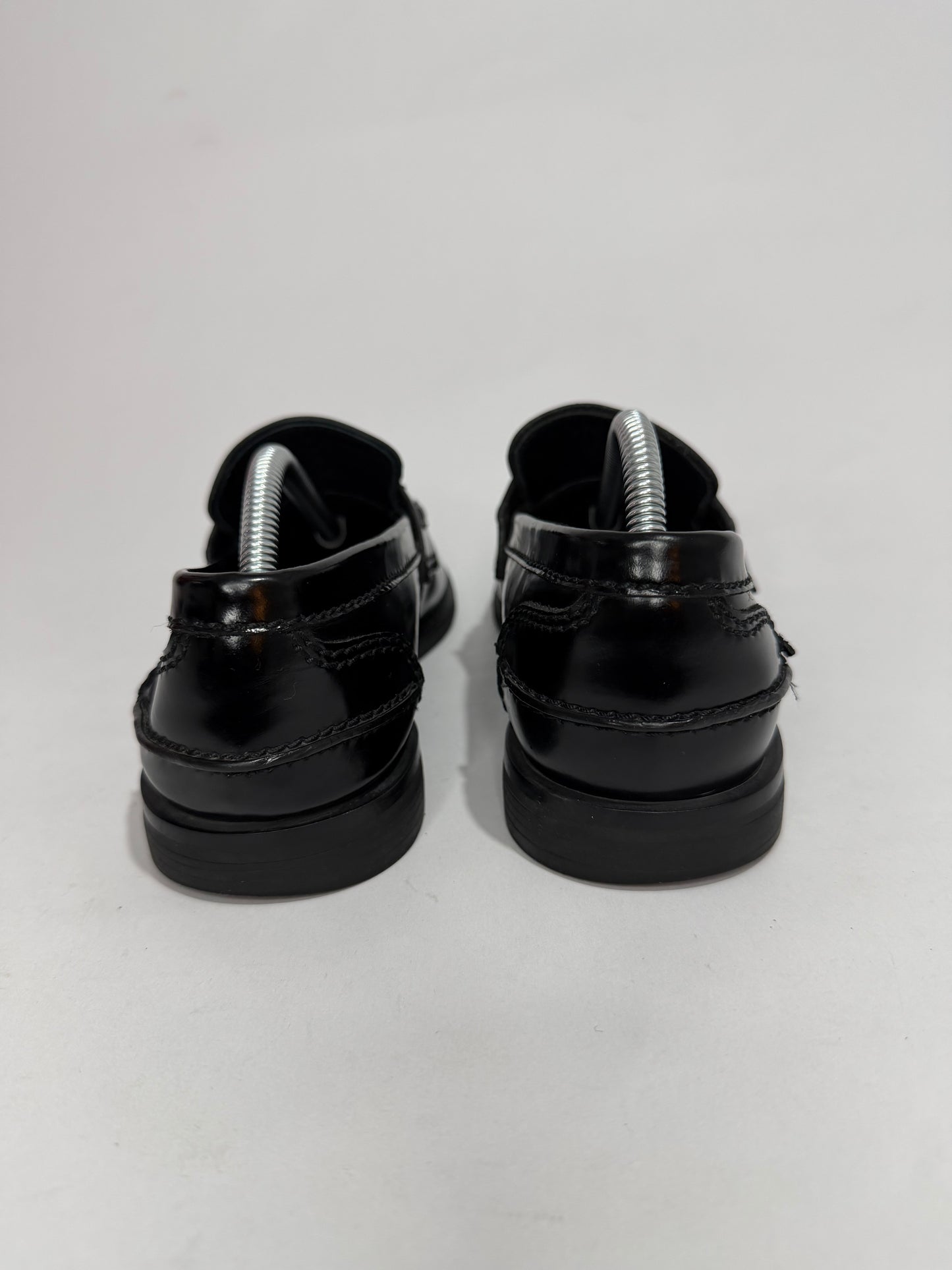Miu Miu Black Leather Coin Loafers Size 37 EU/ 7 US/ 4 UK
