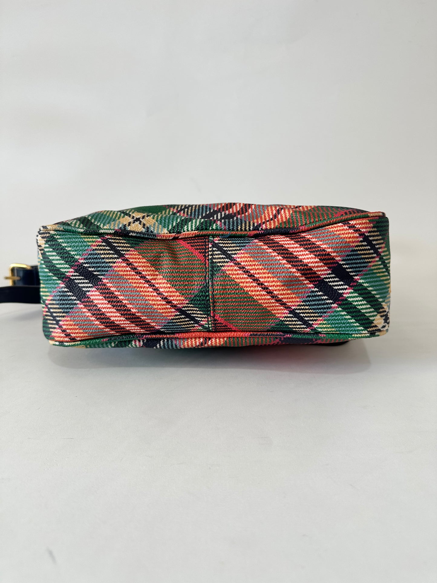 Vivienne Westwood leather Plaid Canvas Crossbody Bag