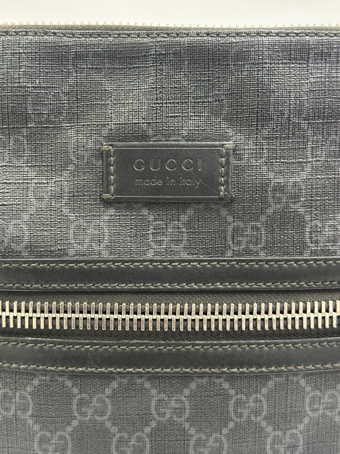 GUCCI GG Supreme Monogram Appia Calfskin Web Messenger Bag