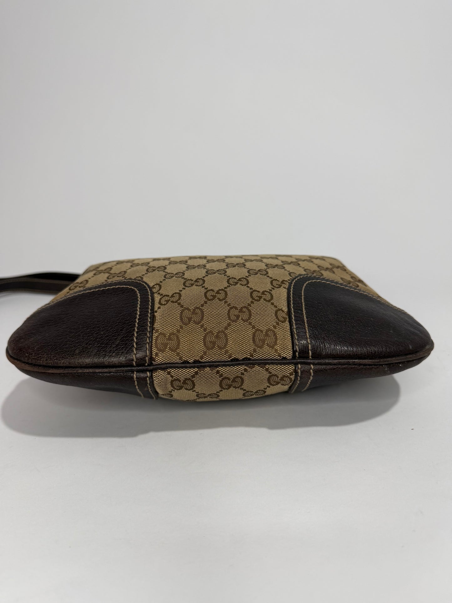 Gucci Beige/Brown GG Canvas and Leather Mayfair Bow Crossbody Bag