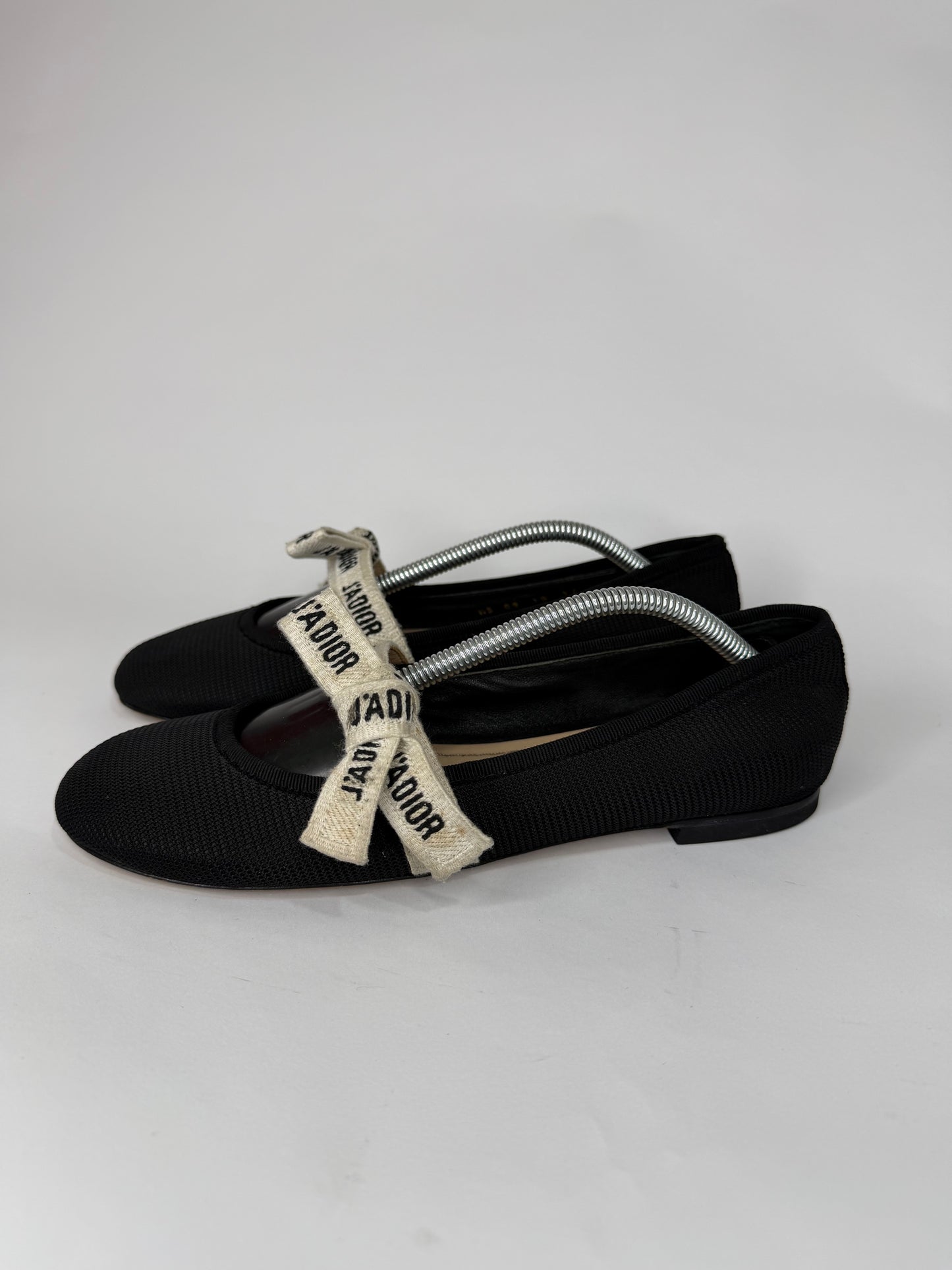 Dior Black Technical Fabric Miss J'Adior Ballerina Flats Size