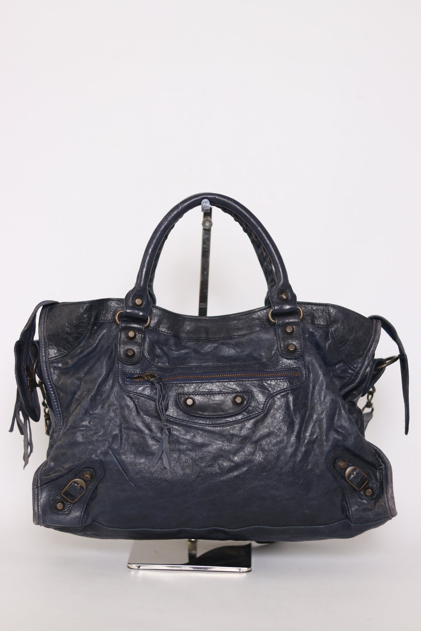 Balenciaga Marine Leather Medium RH City Tote